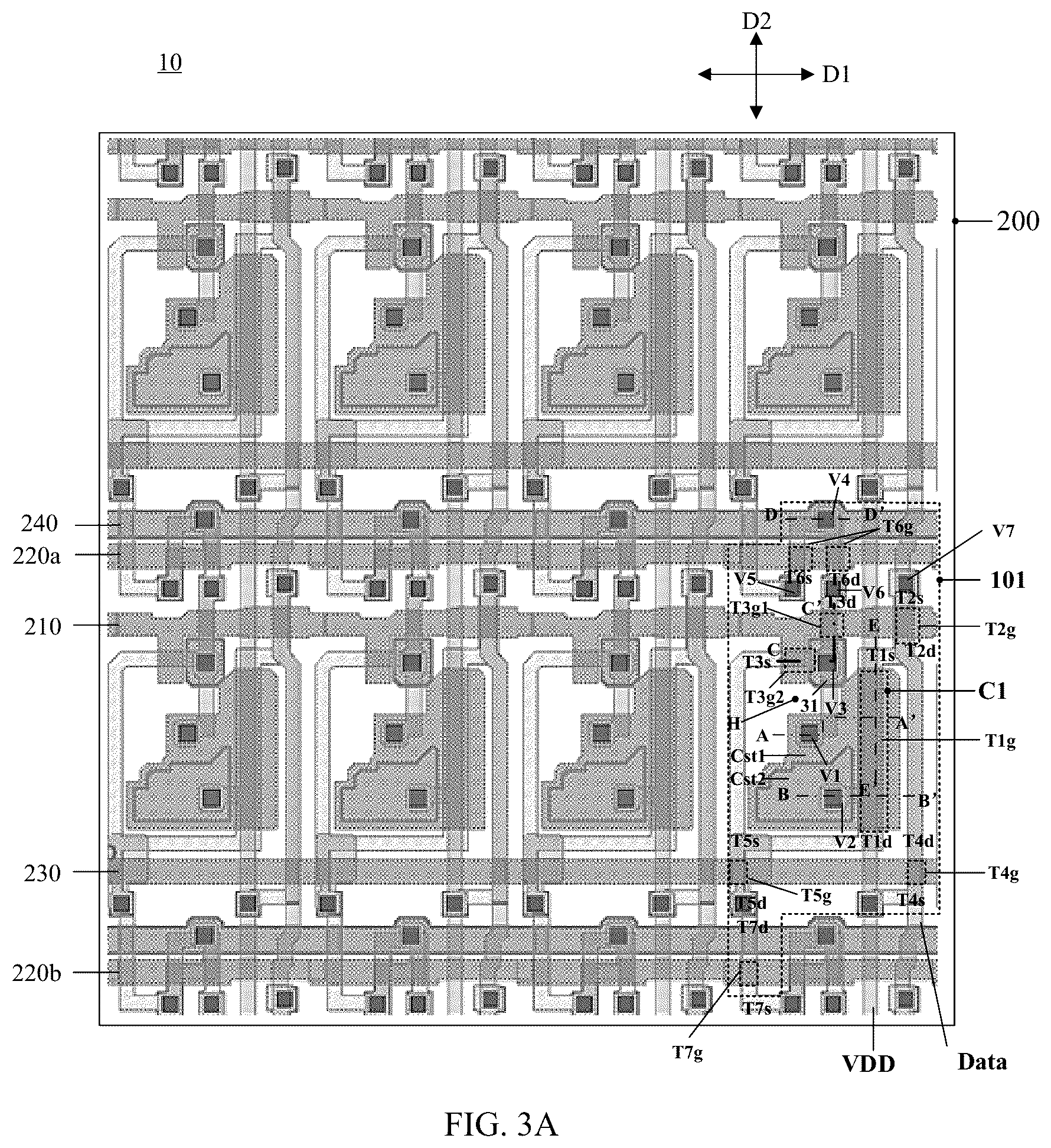 Patent US12100350 Figure 3 – Display substrate and display device