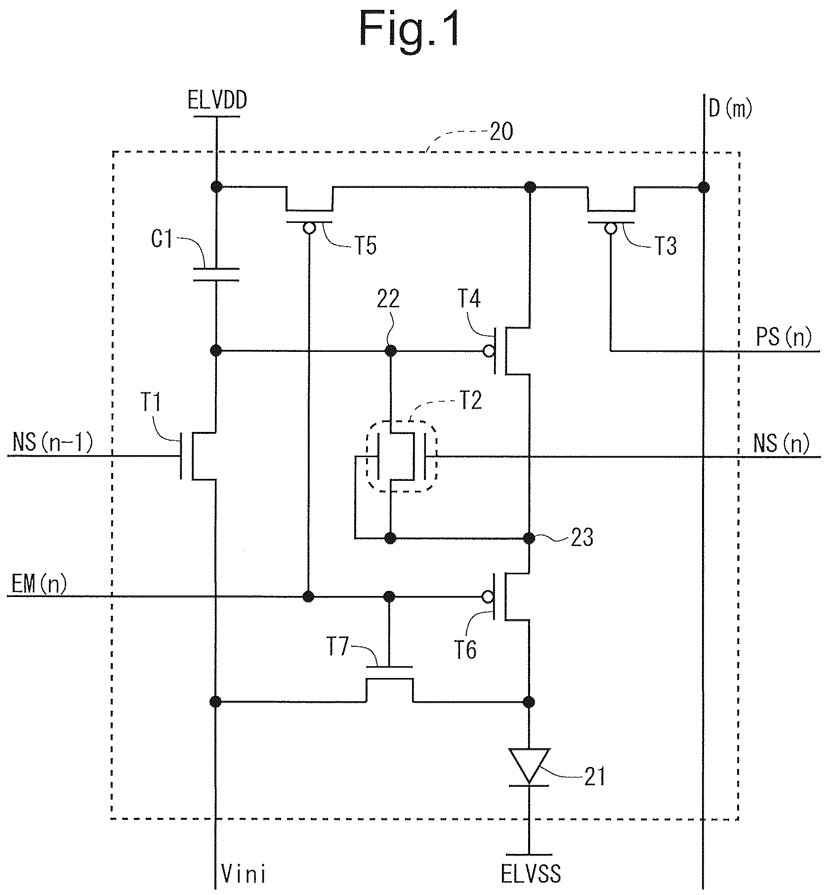 Patent US12100353 Figure 1 – Display device