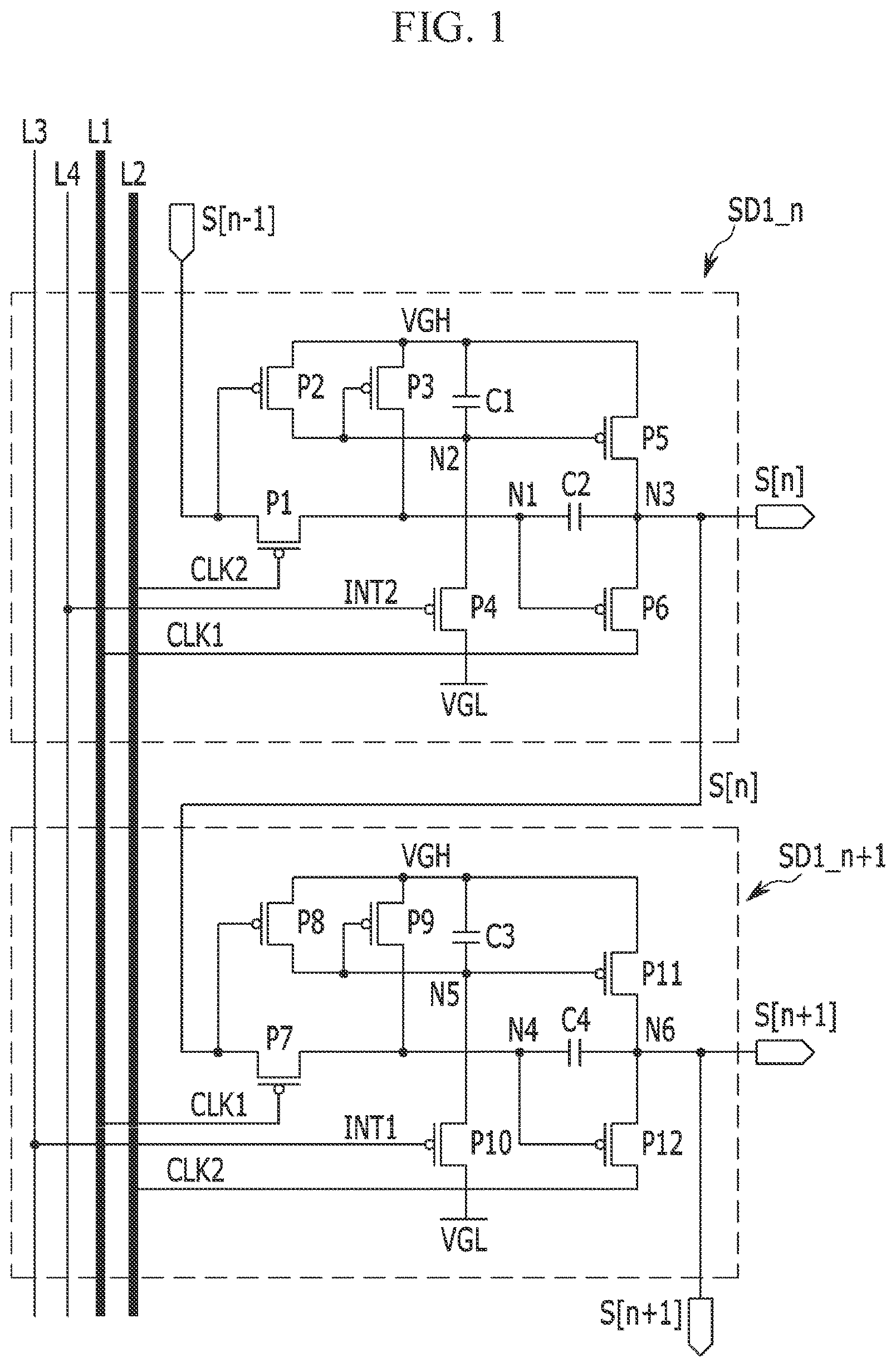 Patent US12100354 Figure 1 – Driving circuit and display device including the same