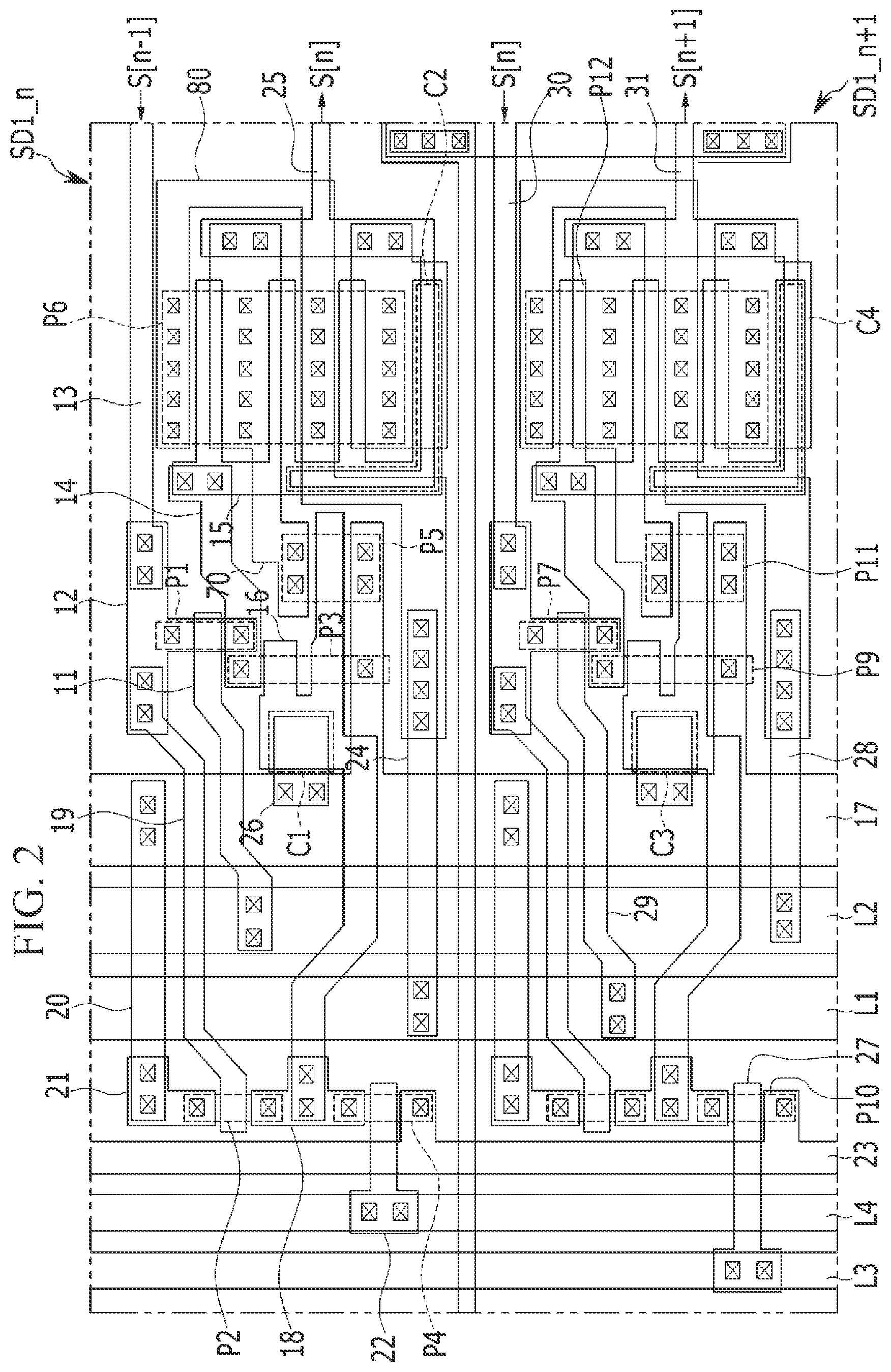 Patent US12100354 Figure 2 – Driving circuit and display device including the same