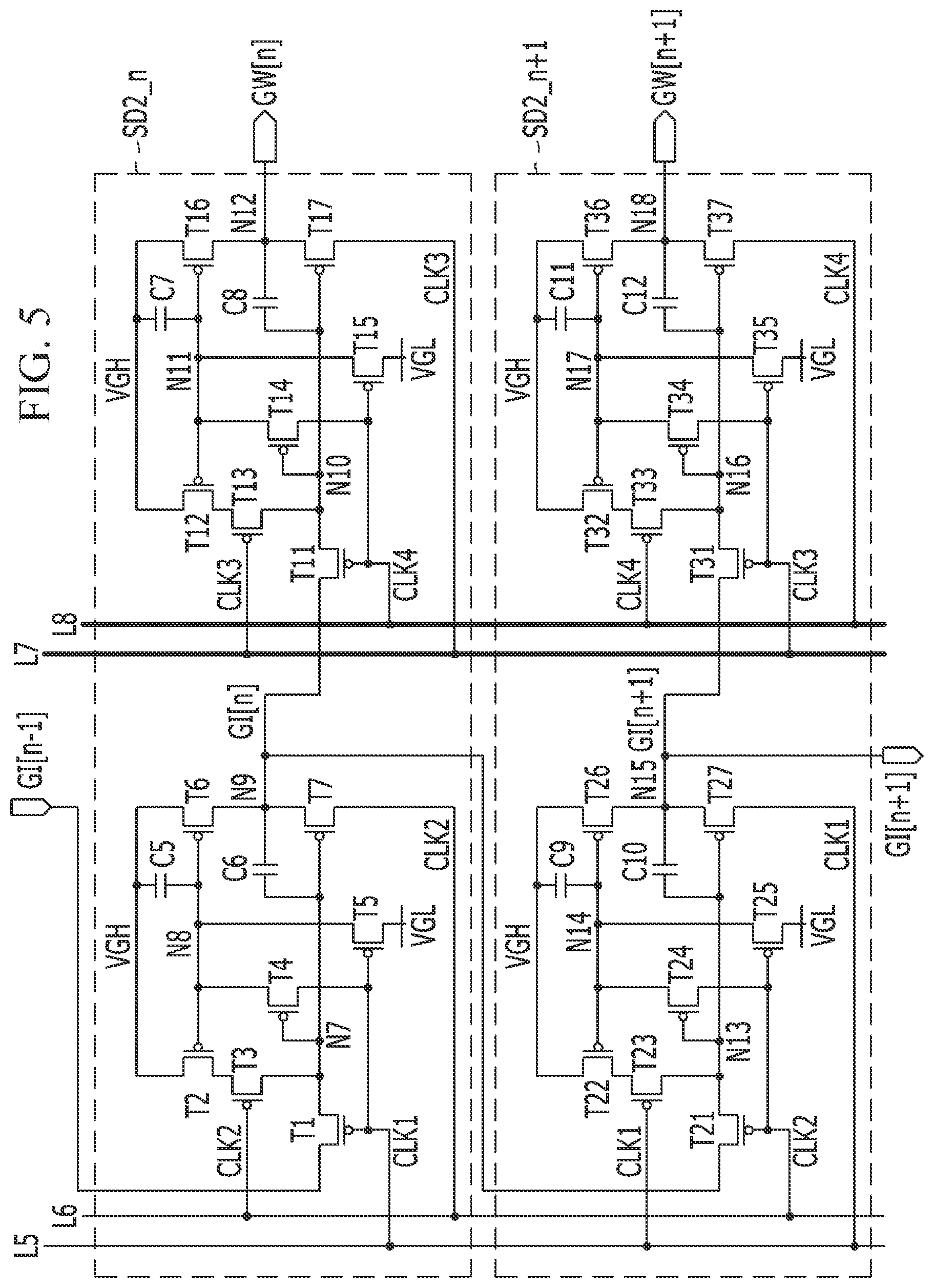 Patent US12100354 Figure 5 – Driving circuit and display device including the same