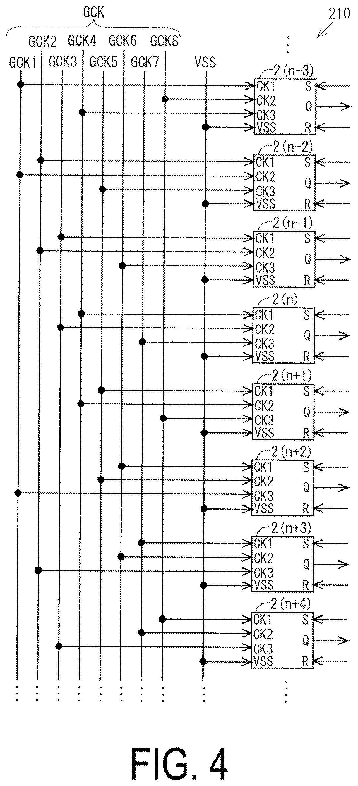 Patent US12100358 Figure 4 – Scanning signal line drive circuit and display device provided with same