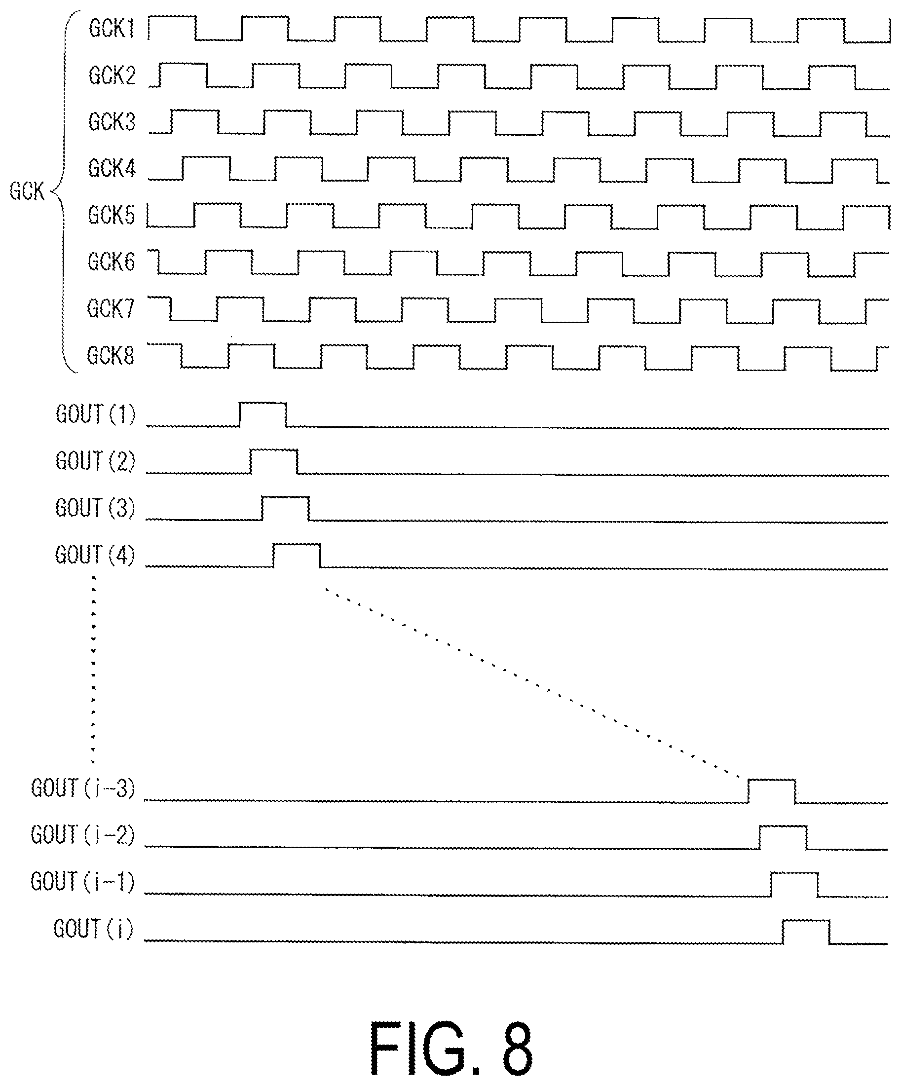 Patent US12100358 Figure 7 – Scanning signal line drive circuit and display device provided with same