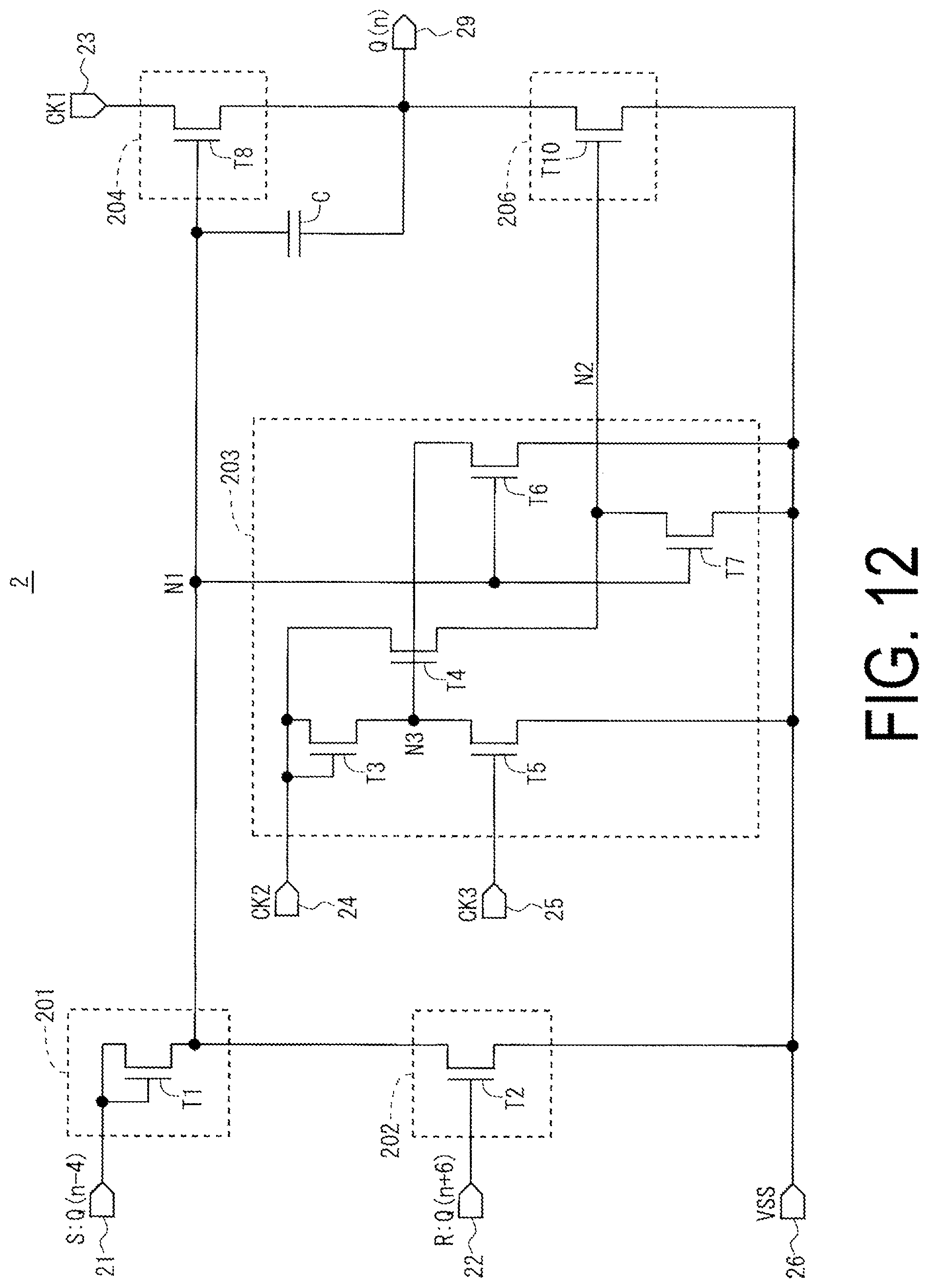 Patent US12100358 Figure 11 – Scanning signal line drive circuit and display device provided with same