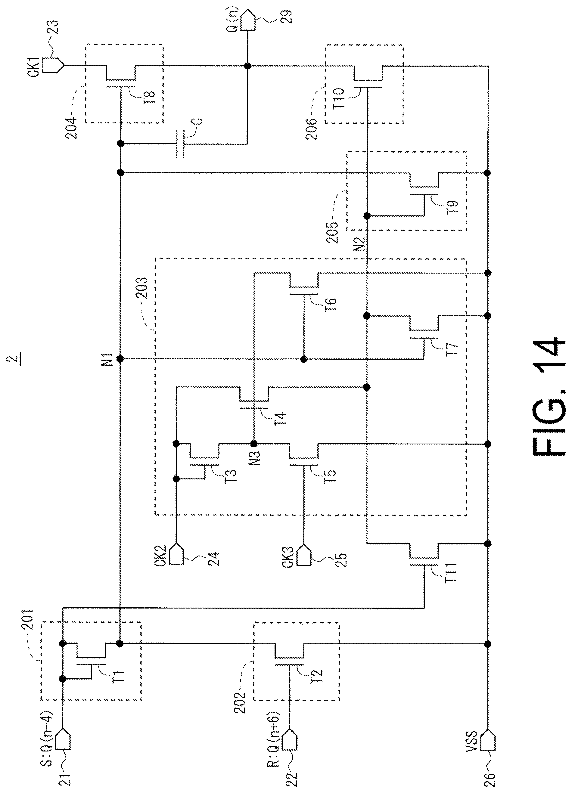 Patent US12100358 Figure 13 – Scanning signal line drive circuit and display device provided with same