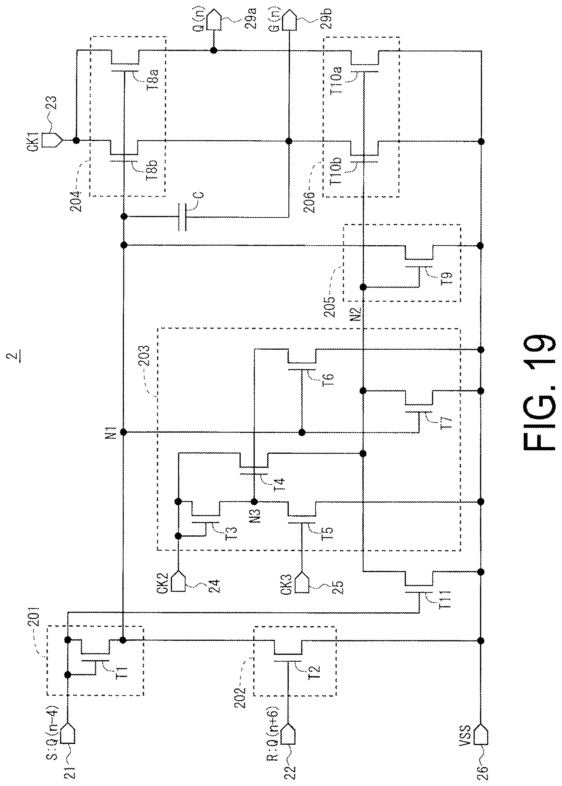 Patent US12100358 Figure 18 – Scanning signal line drive circuit and display device provided with same