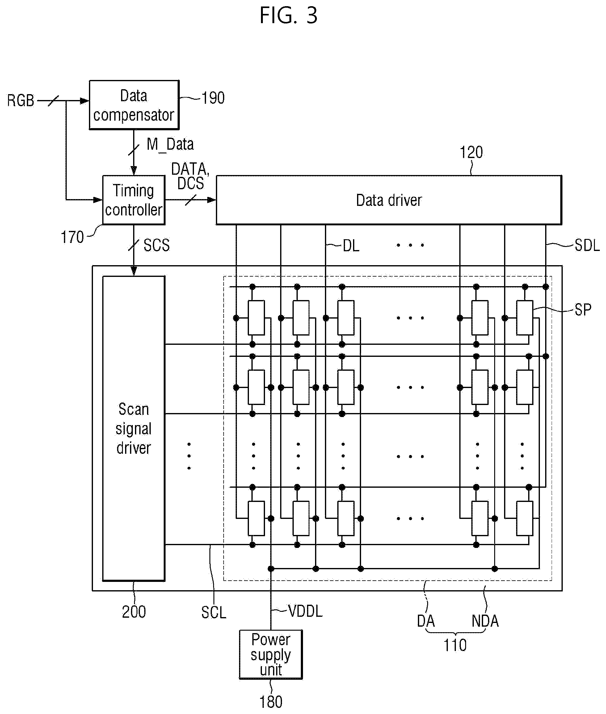 Patent US12100359 Figure 3 – Display device and method of driving display device