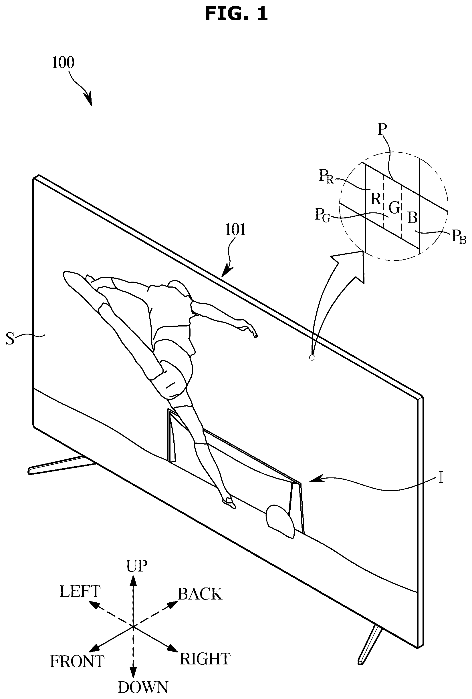 Patent US12100370 Figure 1 – Display apparatus and power supply thereof