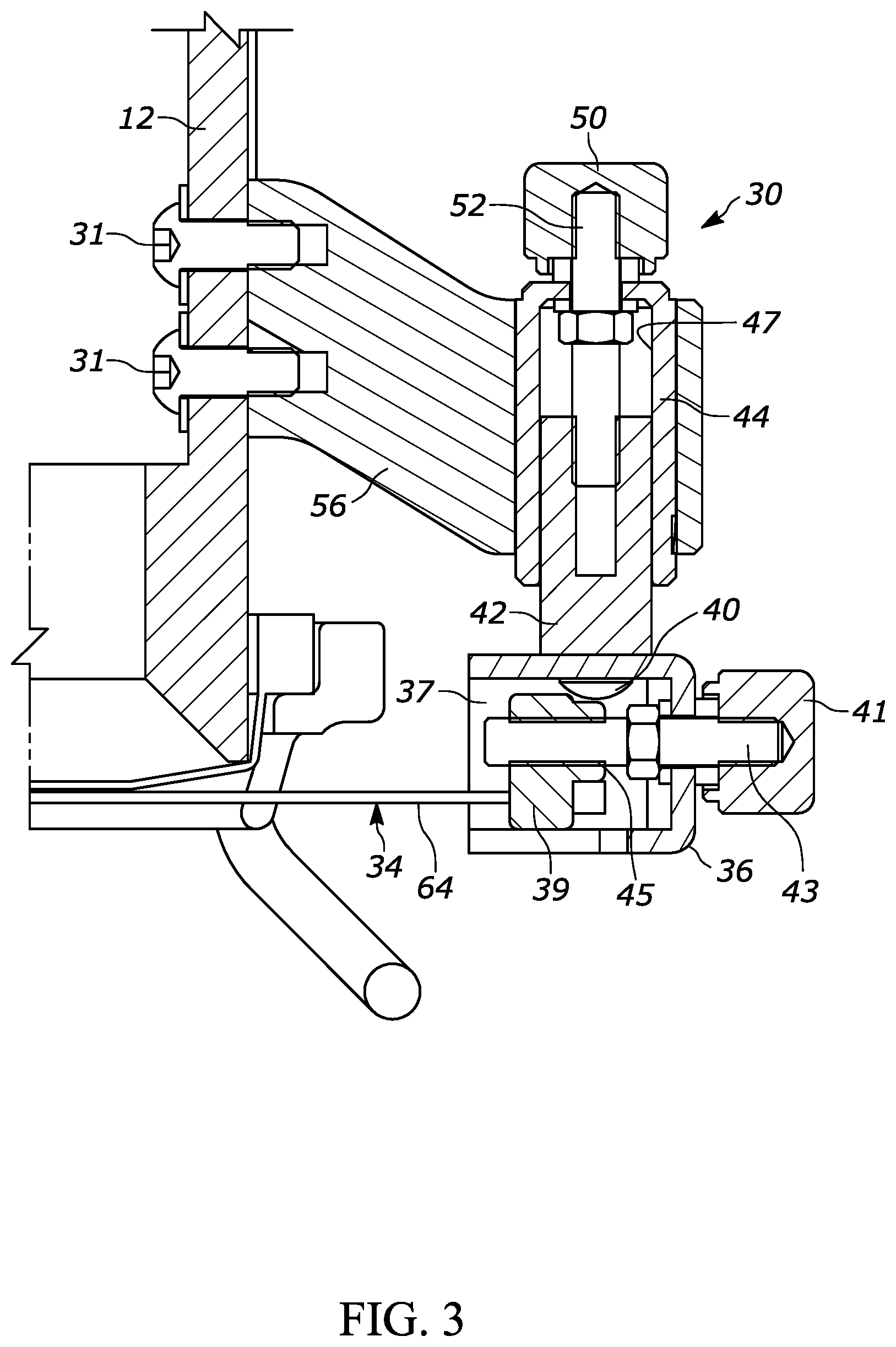 Patent US12100373 Figure 3 – Snare drum strainer structure