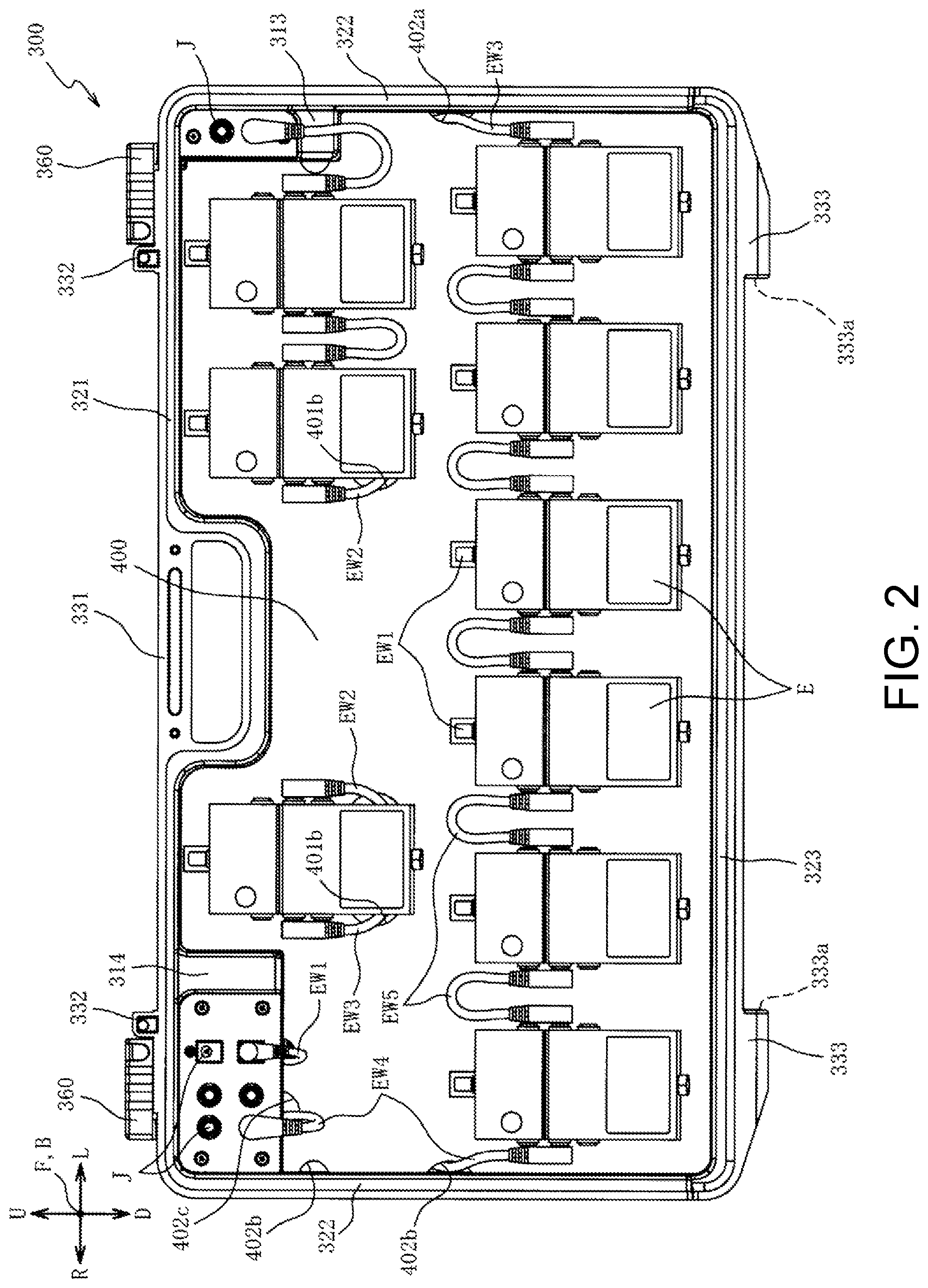 Patent US12100377 Figure 2 – Pedal board and method of attaching effector to pedal board