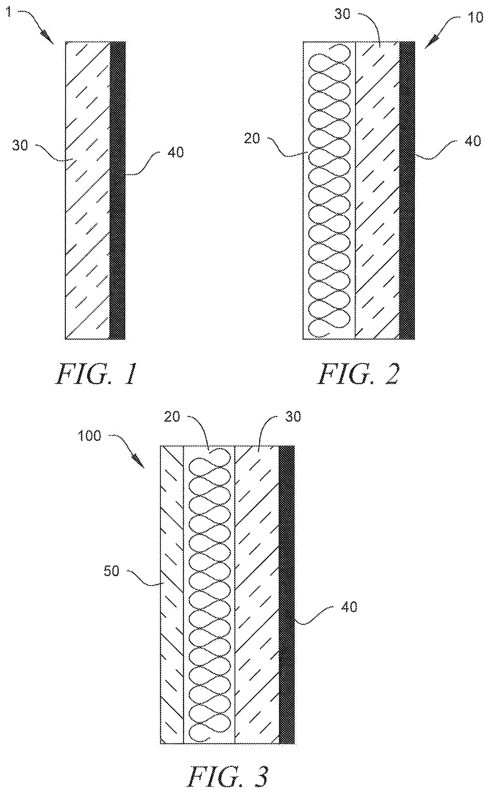 Patent US12100378 Figure 1 – Composite nonwoven felt for high draw mold areas