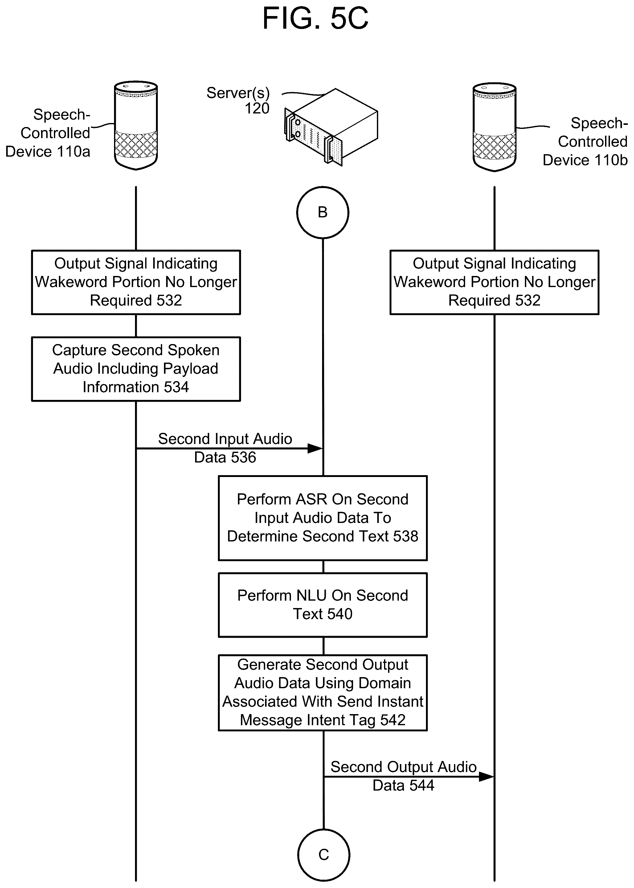 Patent US12100396 Figure 8 – Indicator for voice-based communications