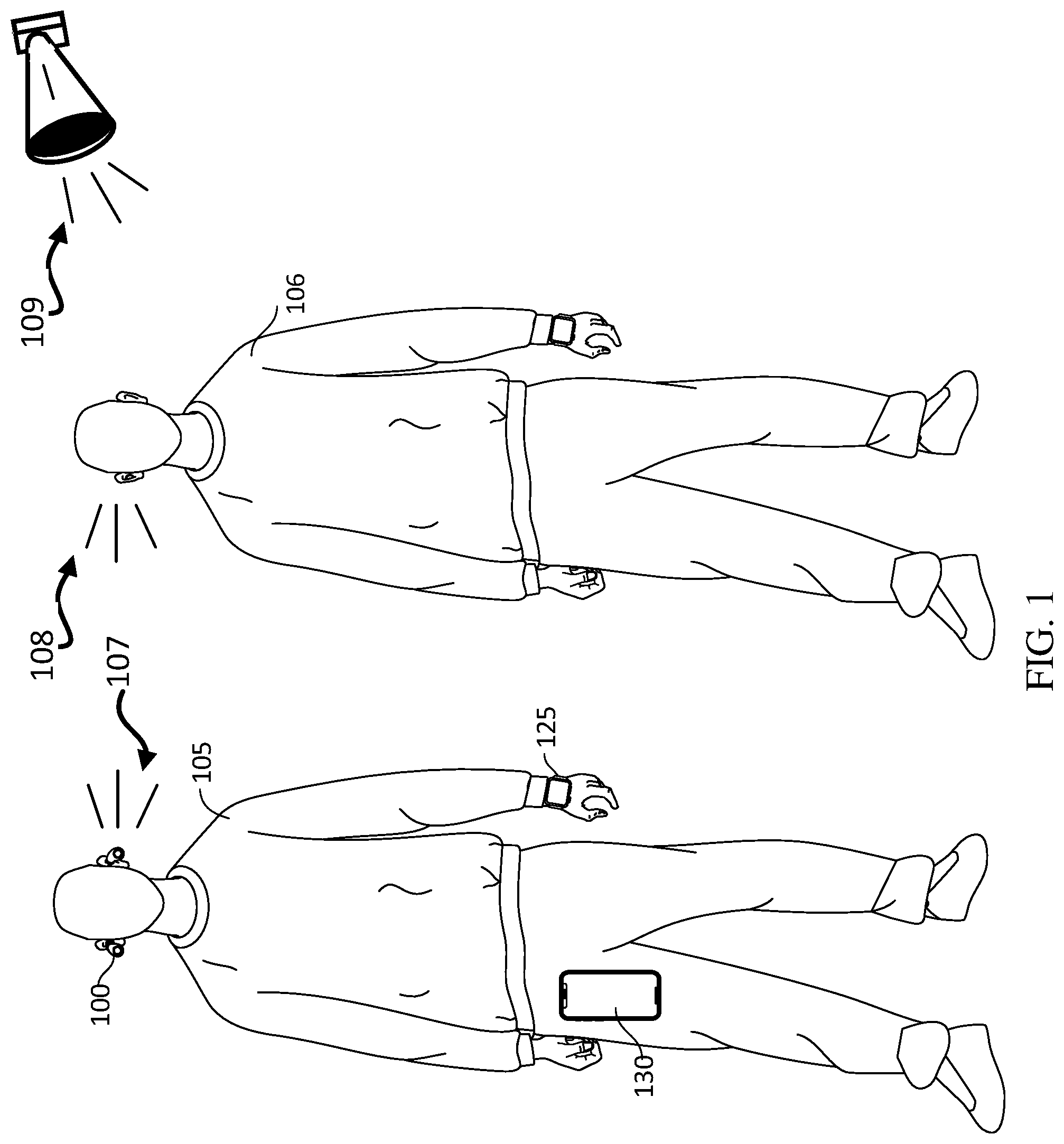 Patent US12100420 Figure 1 – Speech detection using multiple acoustic sensors