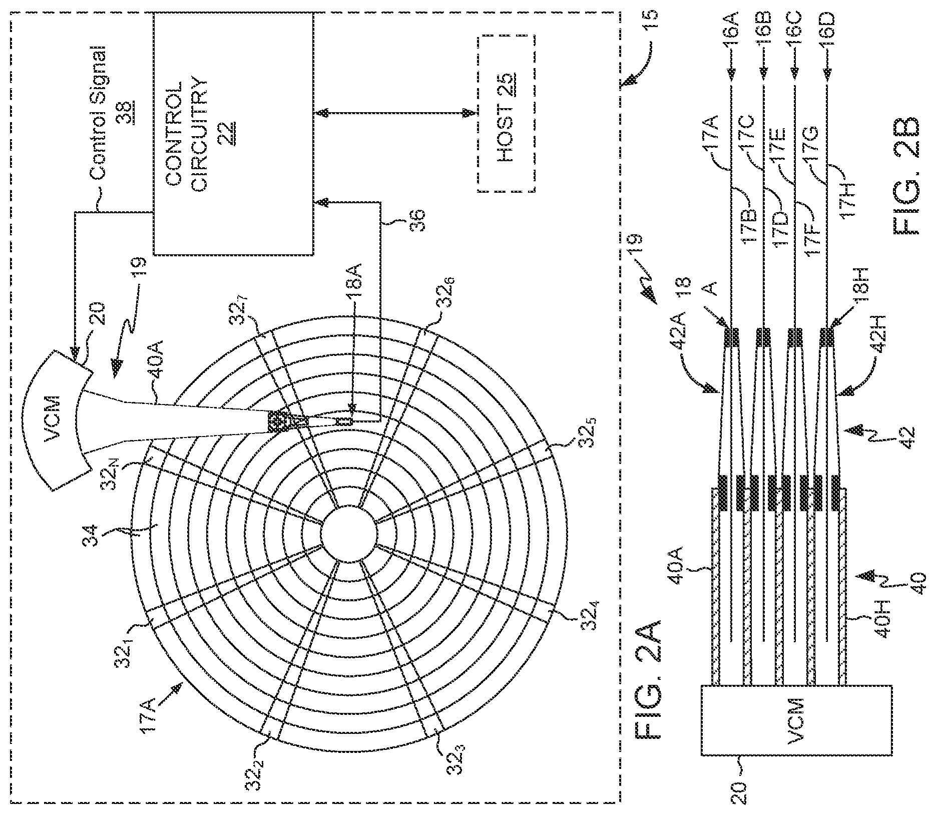 Patent US12100422 Figure 2 – Multiple-actuator HDD assembly utilizing multiple-preamp architecture with single point termination
