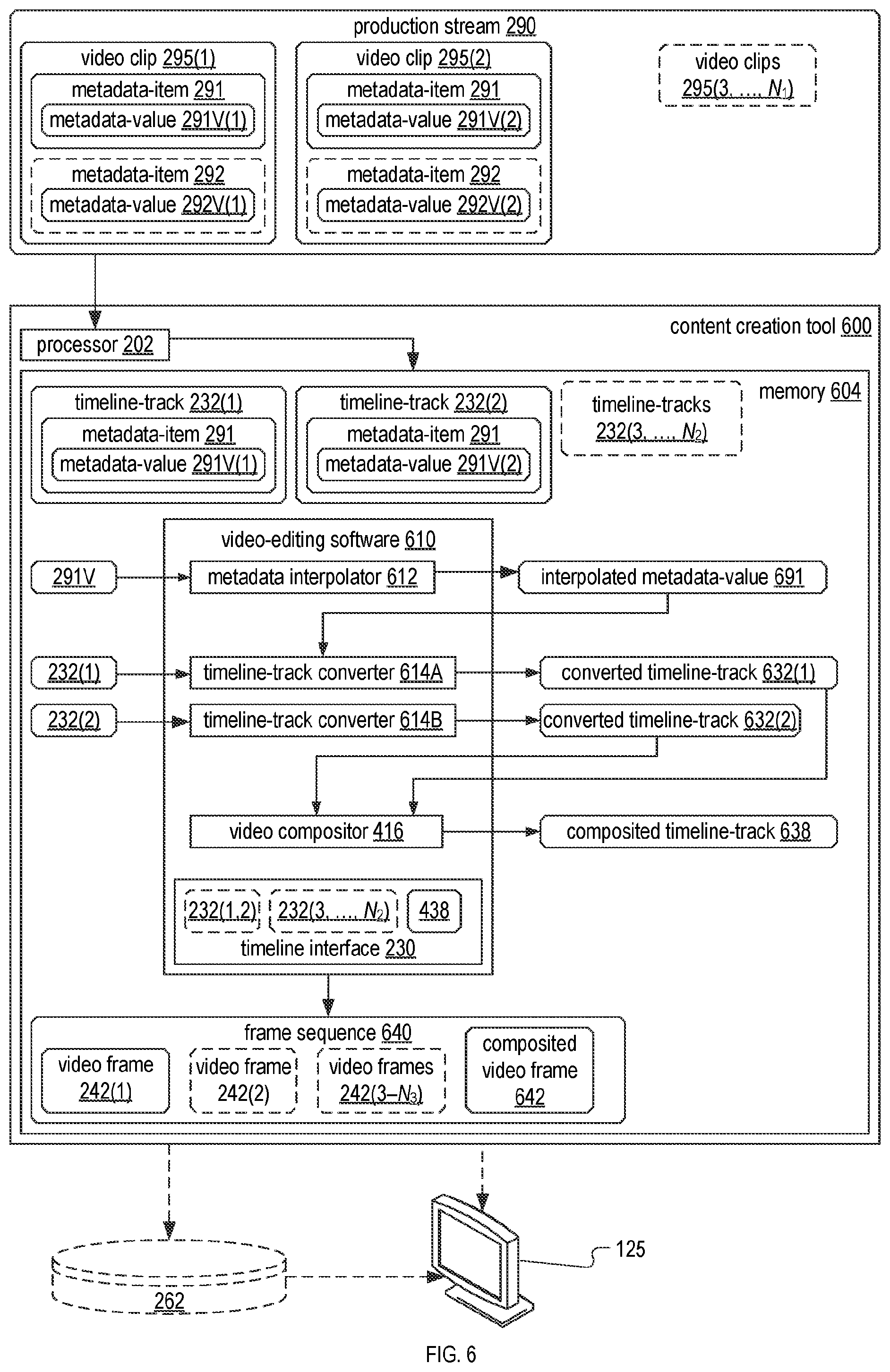Patent US12100426 Figure 6 – Video content creation tool and method