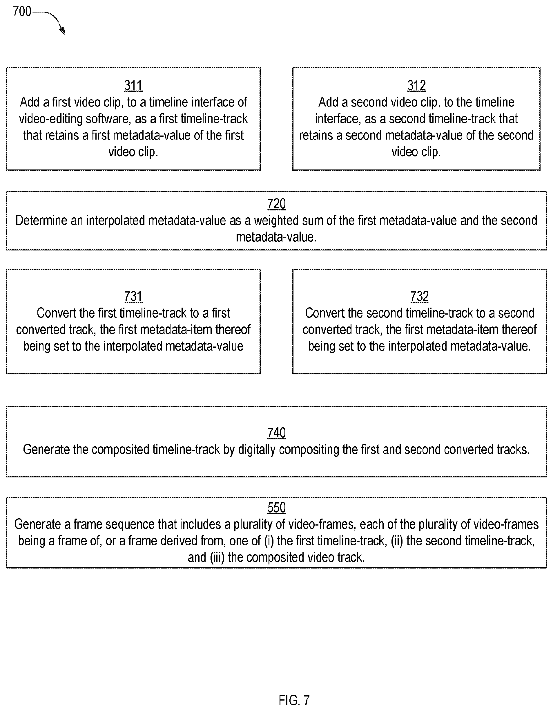 Patent US12100426 Figure 7 – Video content creation tool and method