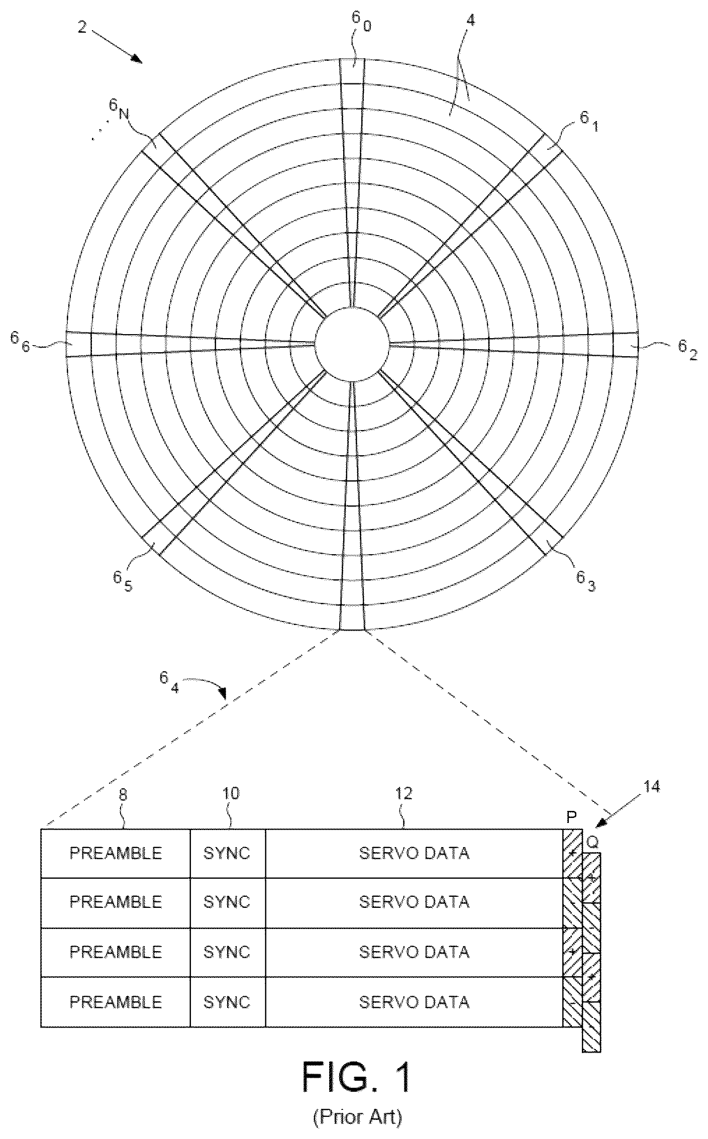 Patent US12100431 — Data storage device with symmetric split burst servo pattern — Figure 1
