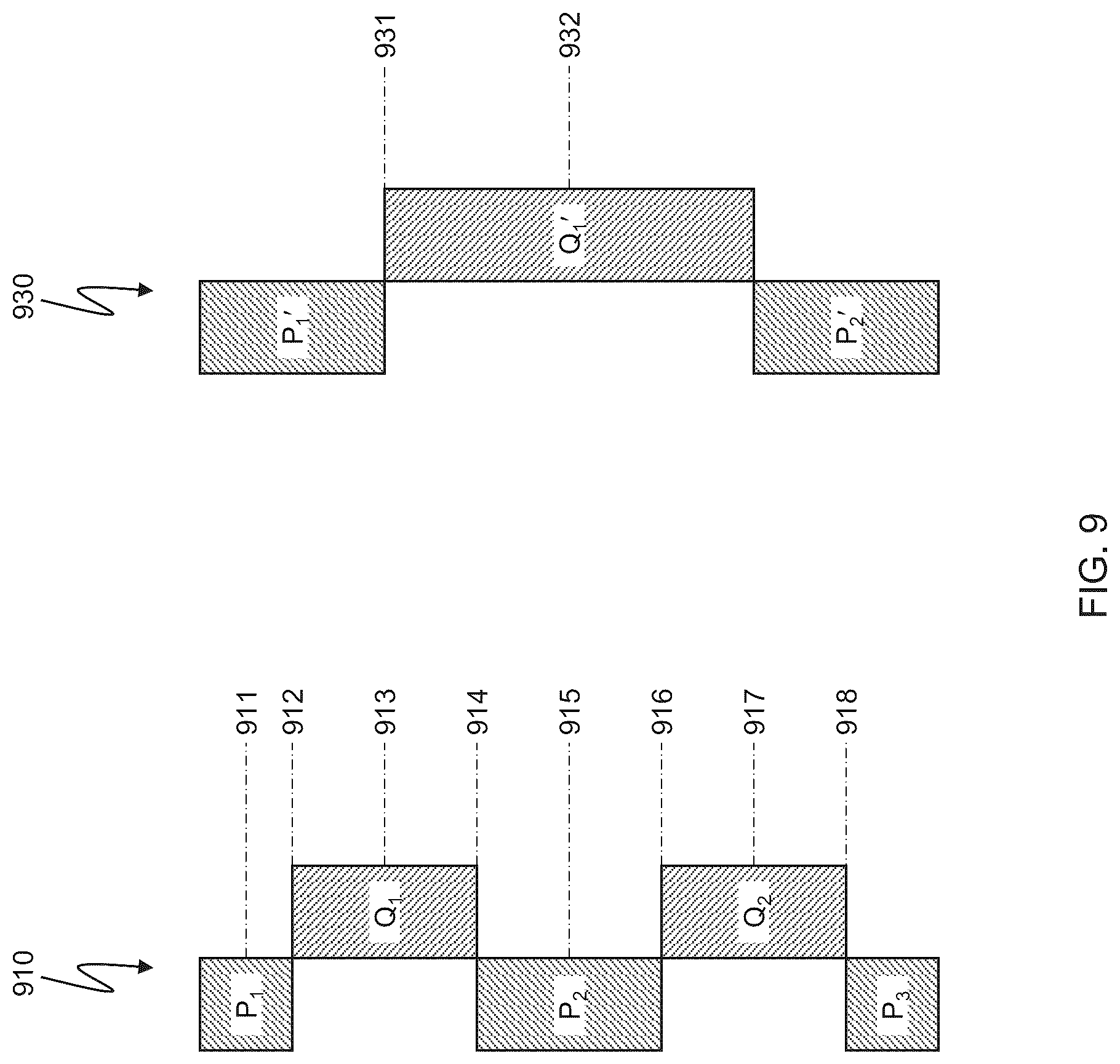 Patent US12100431 Figure 8 – Data storage device with symmetric split burst servo pattern