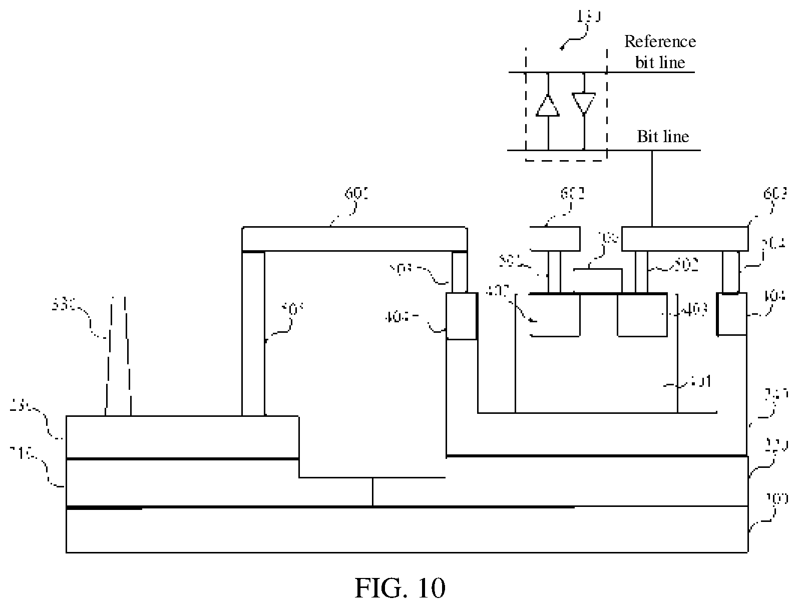 Patent US12100440 Figure 8 – Sense amplifier circuit, method for operating same, and fabrication method for same