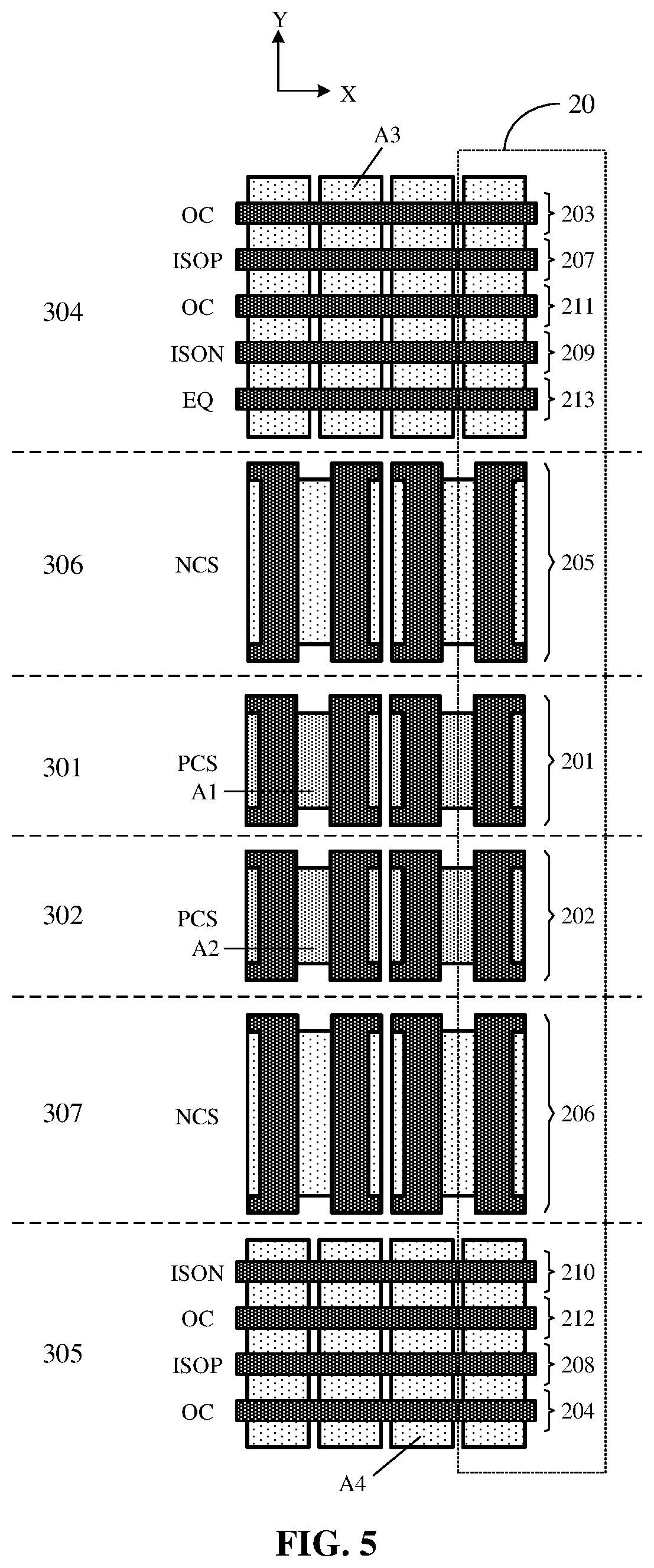 Patent US12100441 Figure 5 – Readout circuit layout and sense amplification circuit