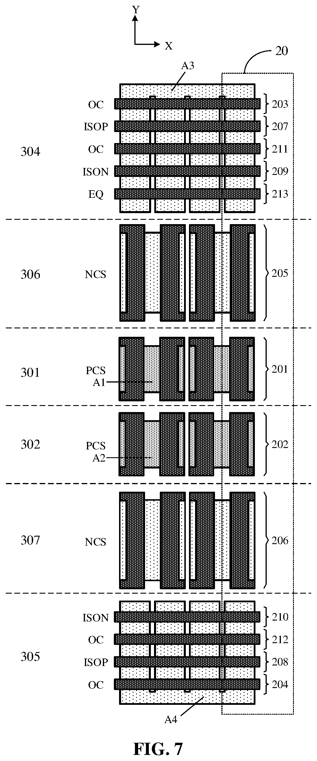 Patent US12100441 Figure 7 – Readout circuit layout and sense amplification circuit
