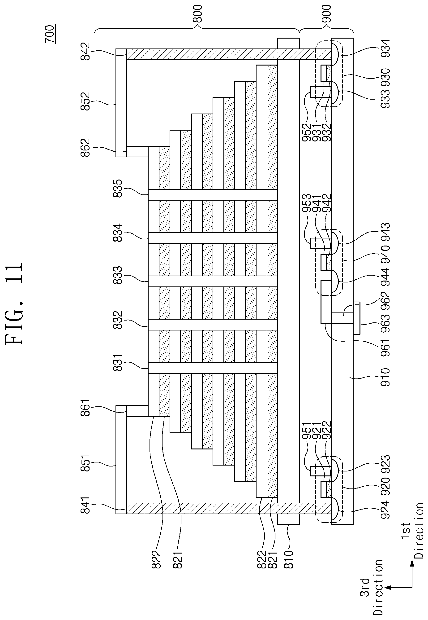 Patent US12100442 Figure 11 – Flash memory device configured to be bonded to external semiconductor chip and computing device including flash memory device coupled to neural processor chip