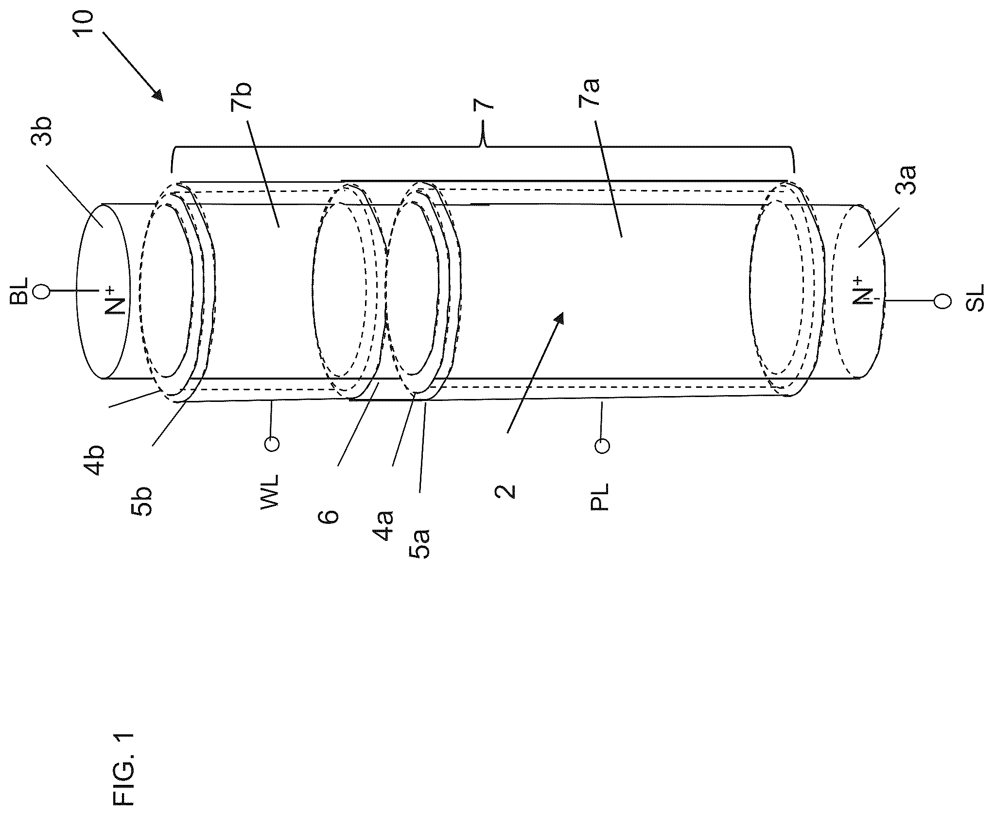 Patent US12100443 Figure 1 – Semiconductor-element-including memory device