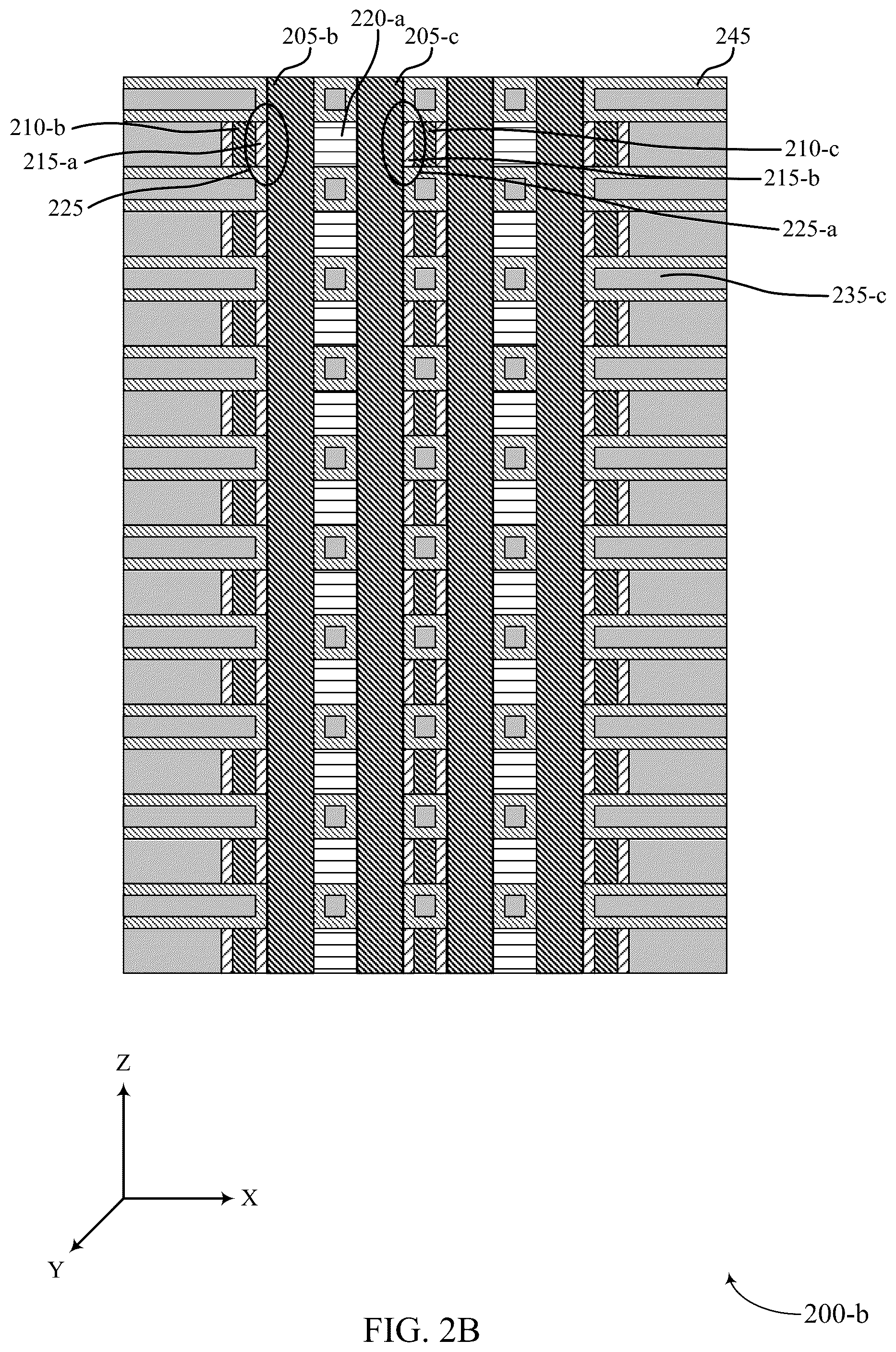 Patent US12100447 Figure 3 – Self-selecting memory array with horizontal access lines