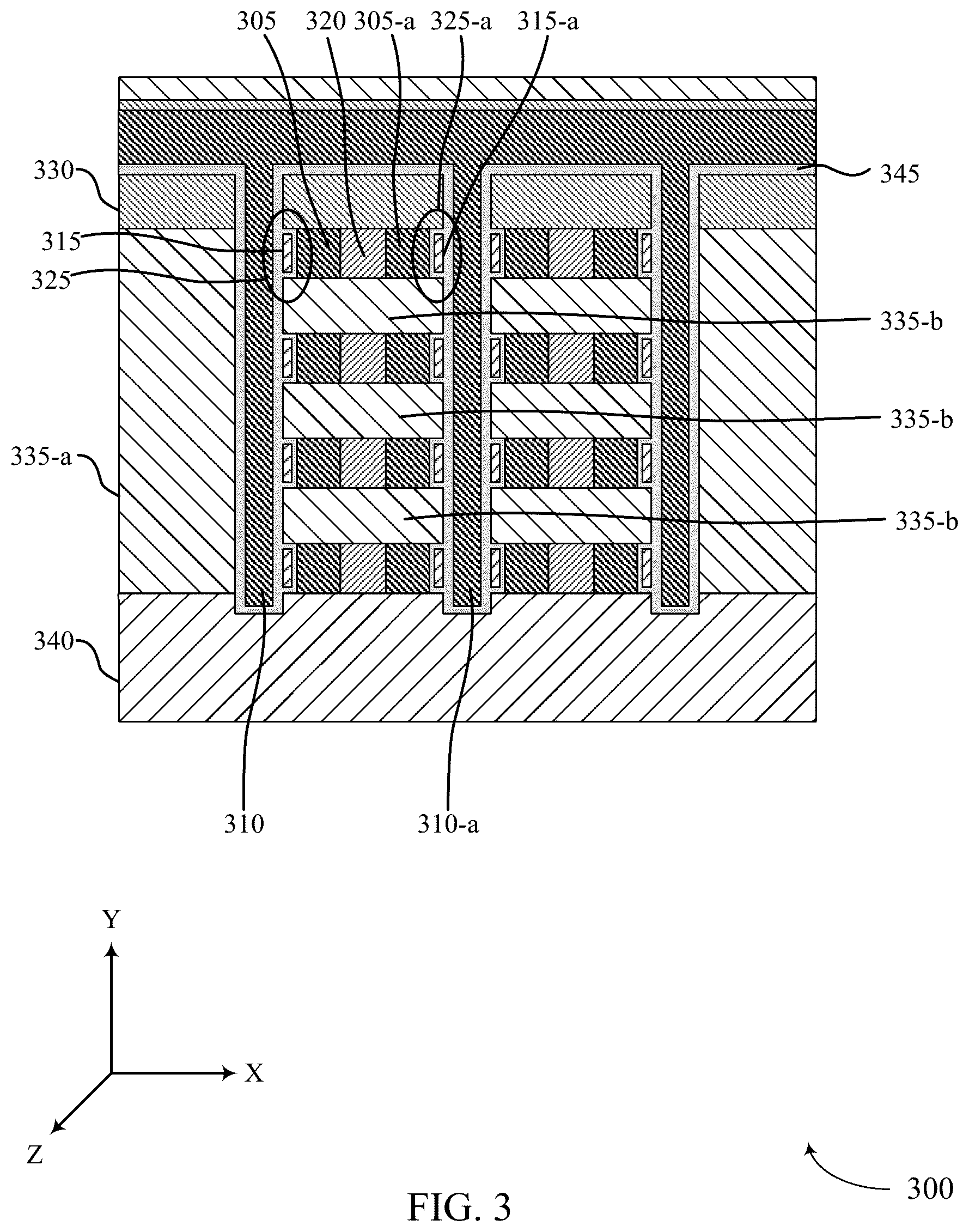 Patent US12100447 Figure 4 – Self-selecting memory array with horizontal access lines