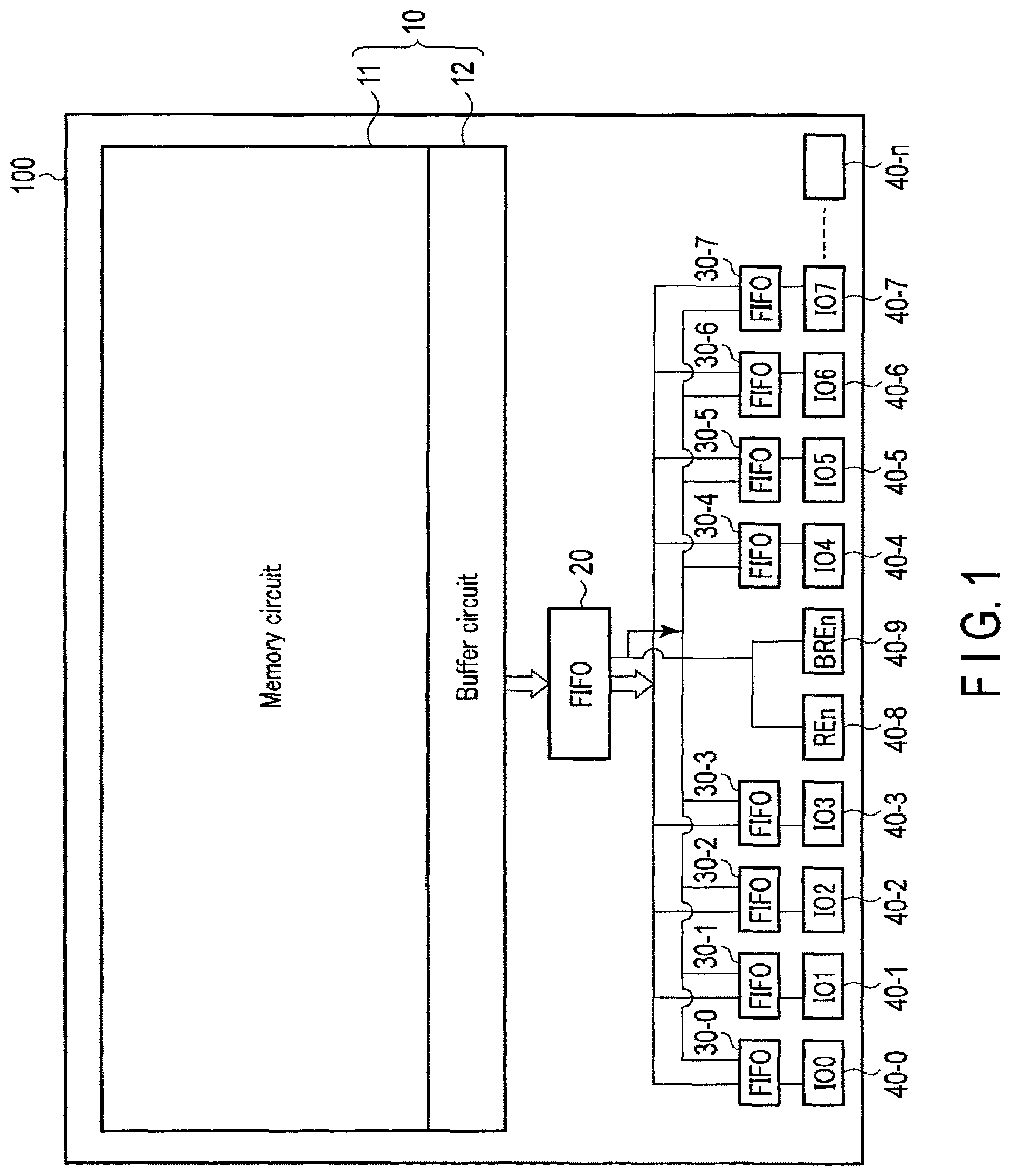 Patent US12100459 Figure 1 – Semiconductor device