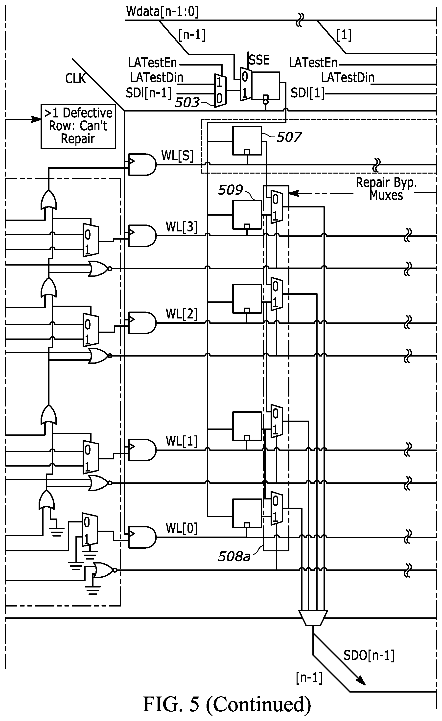 Patent US12100464 Figure 8 – Repairable latch array