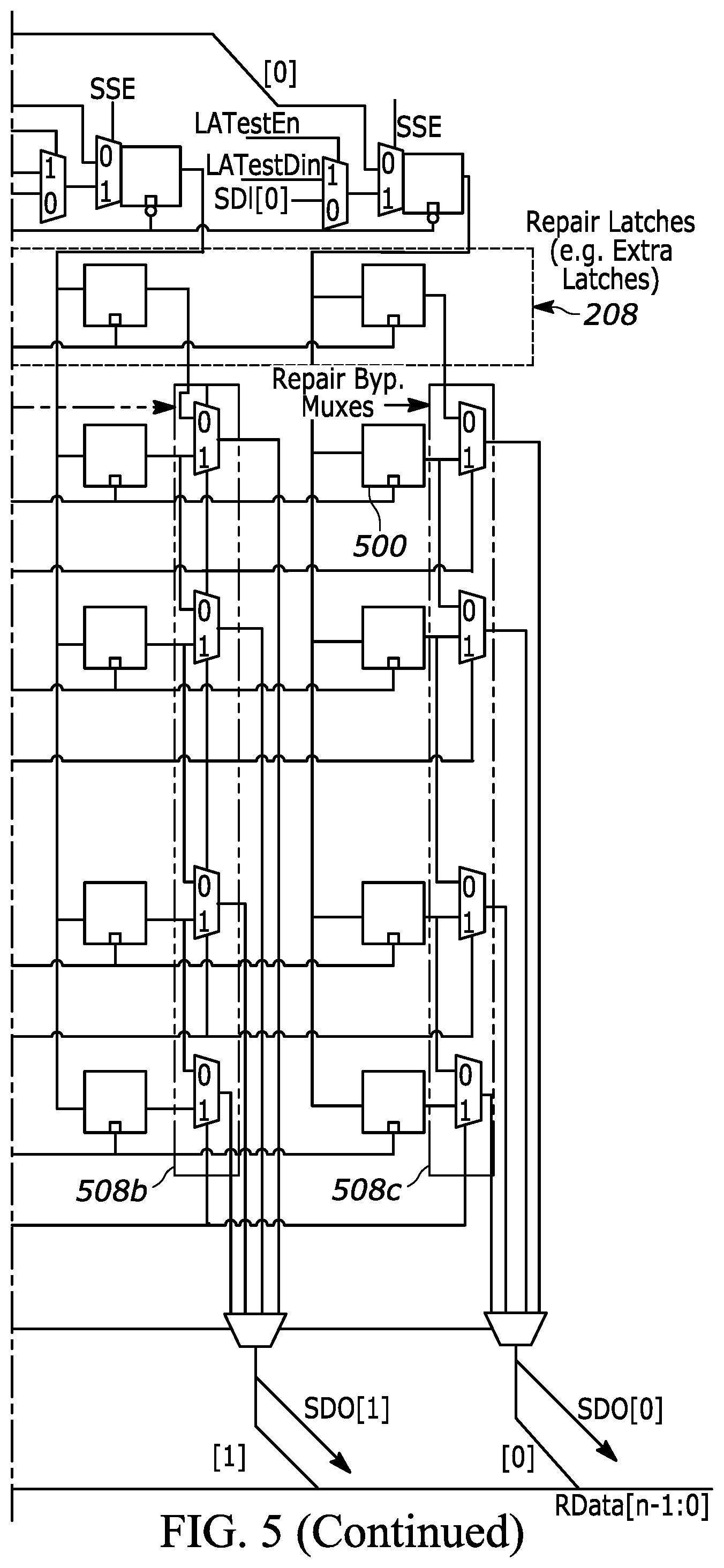 Patent US12100464 Figure 9 – Repairable latch array
