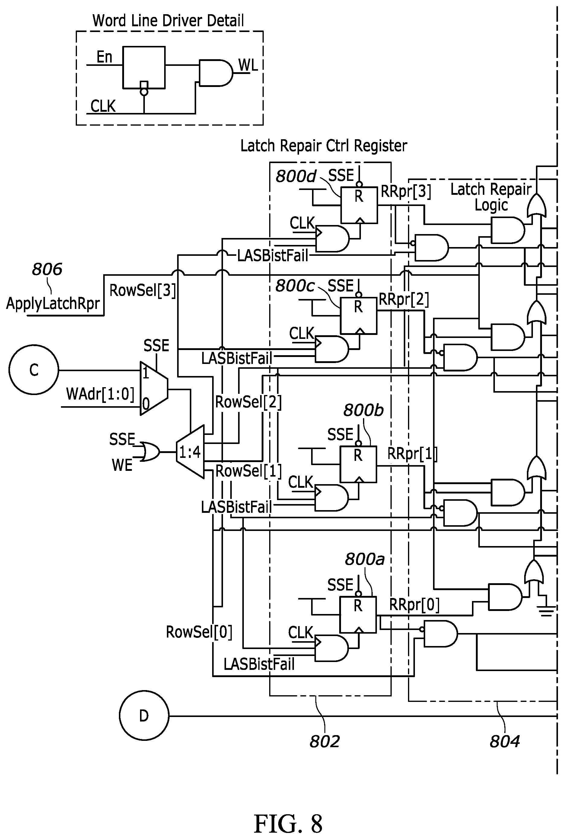 Patent US12100464 Figure 14 – Repairable latch array