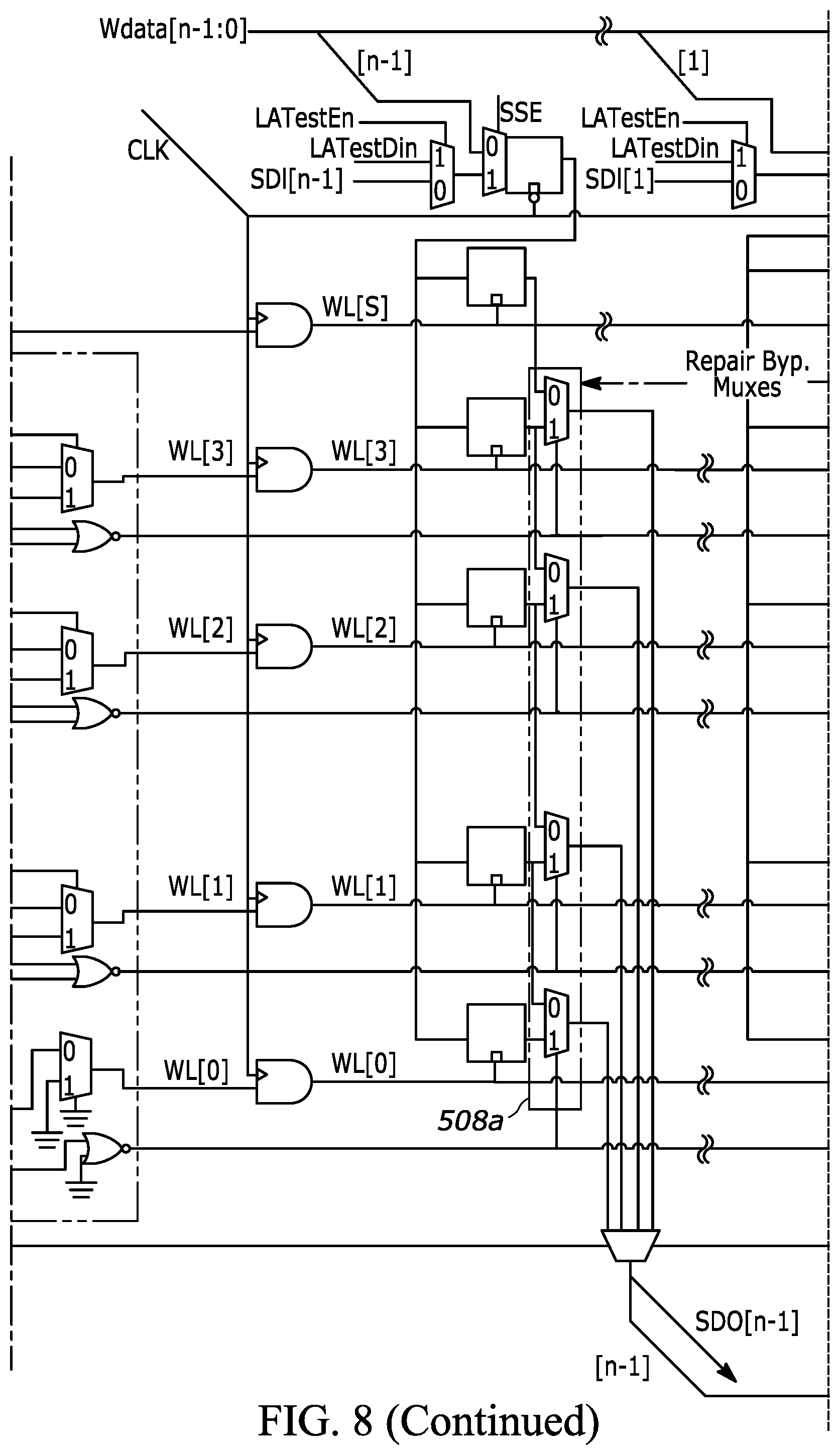 Patent US12100464 Figure 15 – Repairable latch array