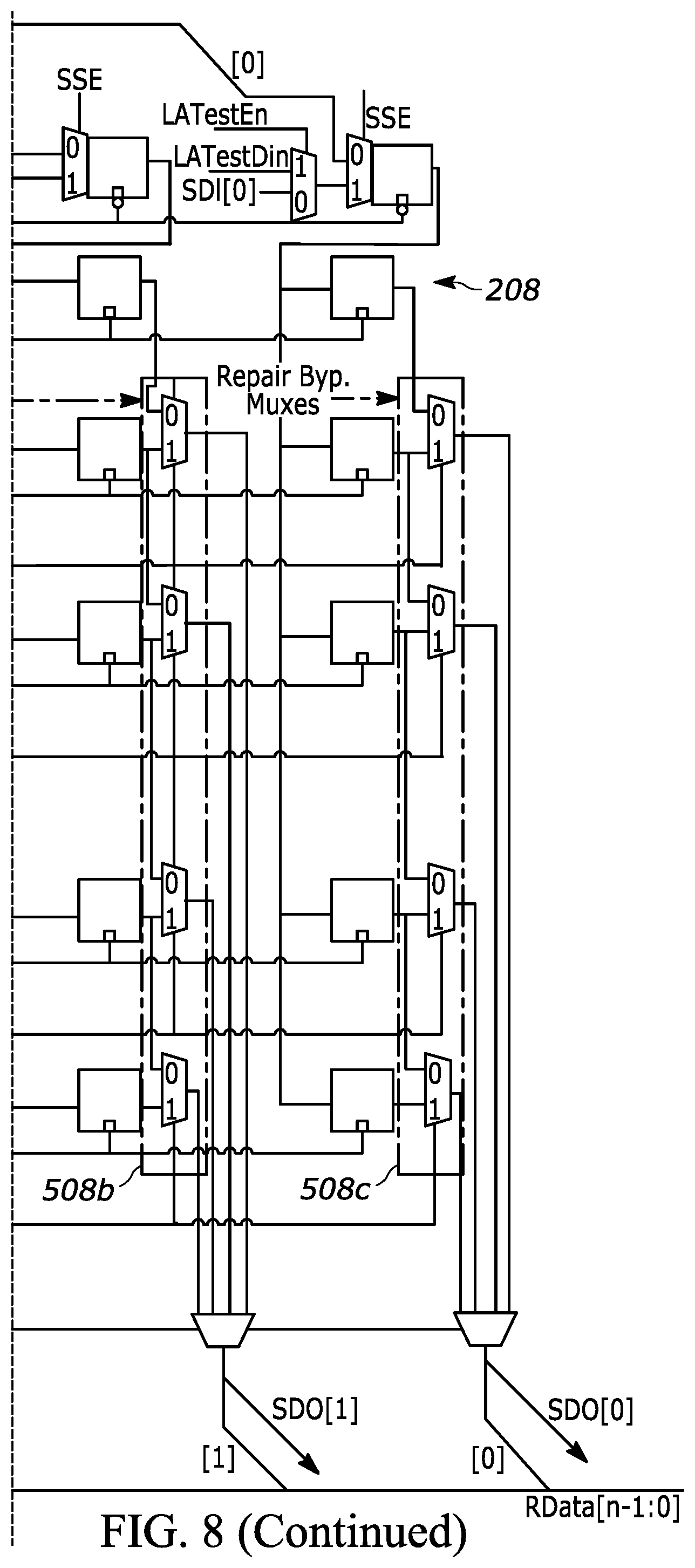 Patent US12100464 Figure 16 – Repairable latch array
