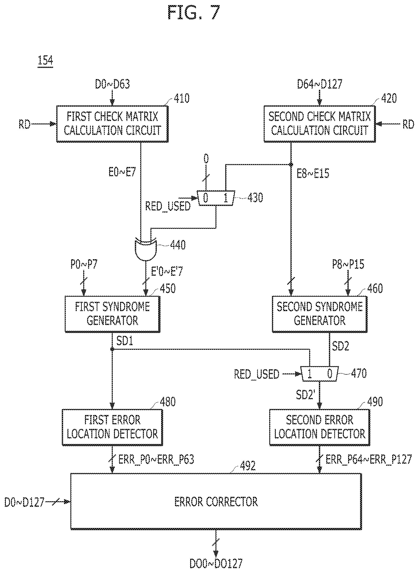 Patent US12100466 Figure 10 – Memory device including error correction device