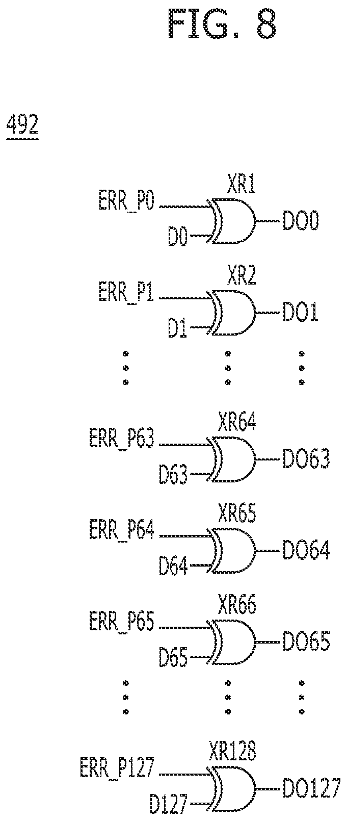 Patent US12100466 Figure 11 – Memory device including error correction device
