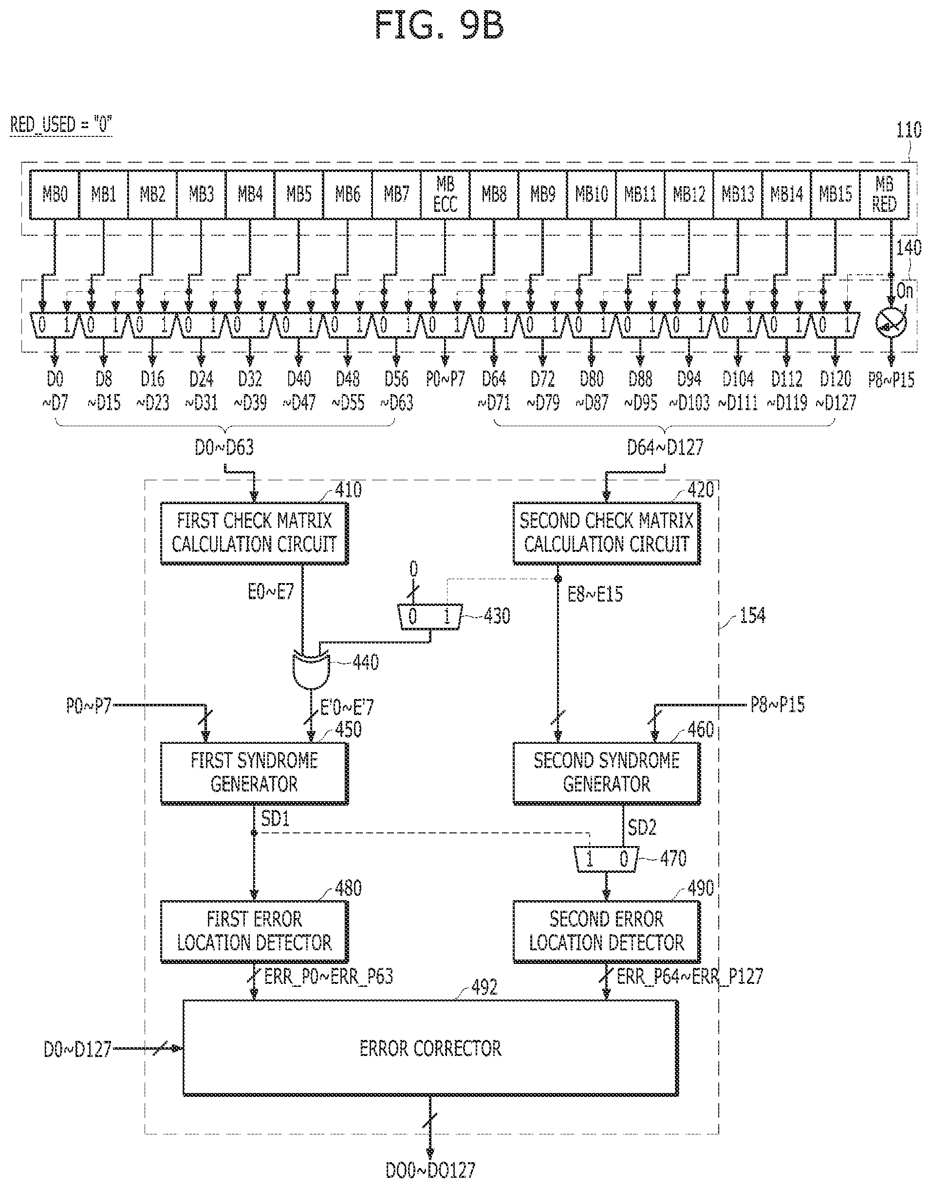 Patent US12100466 Figure 13 – Memory device including error correction device