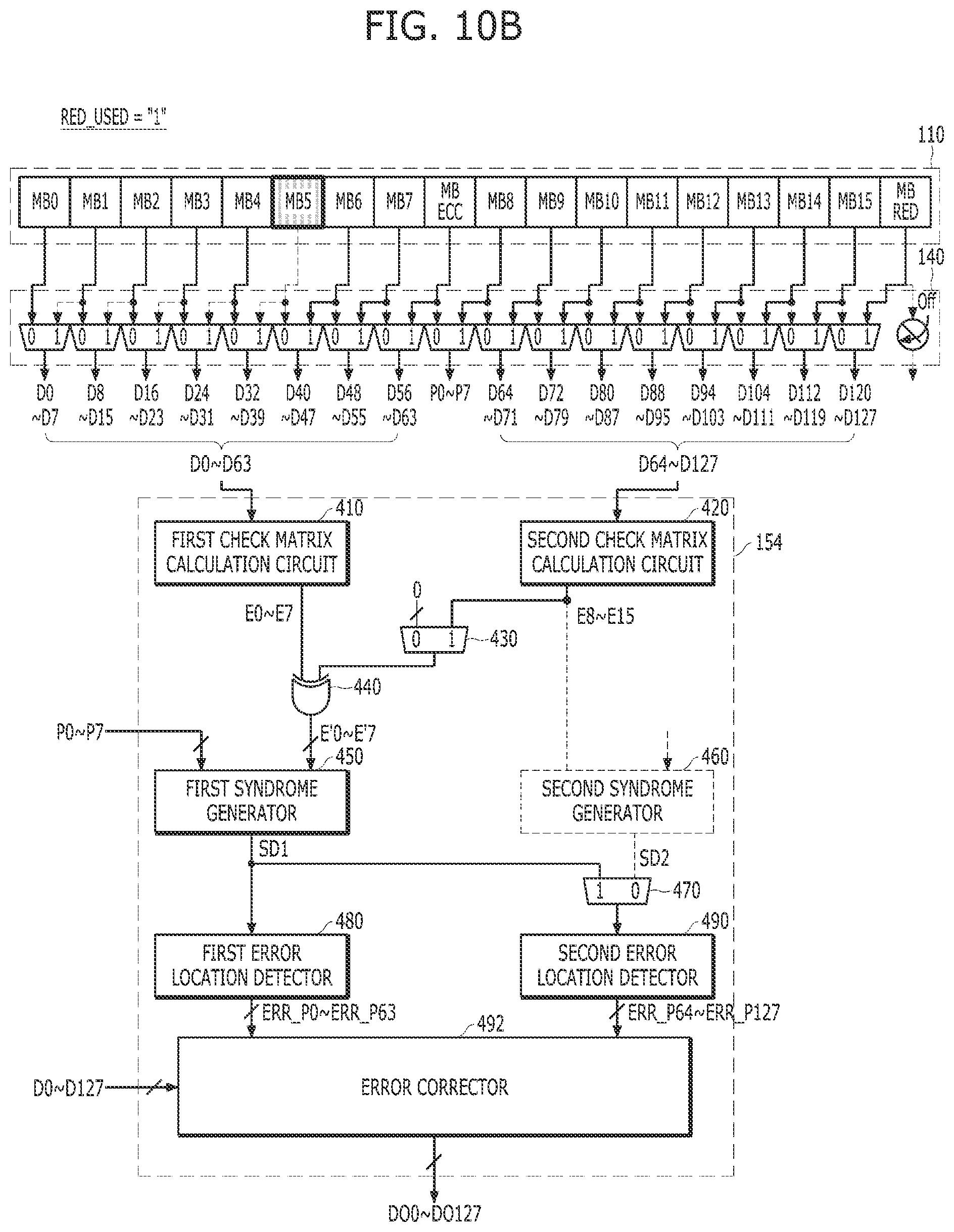 Patent US12100466 Figure 15 – Memory device including error correction device