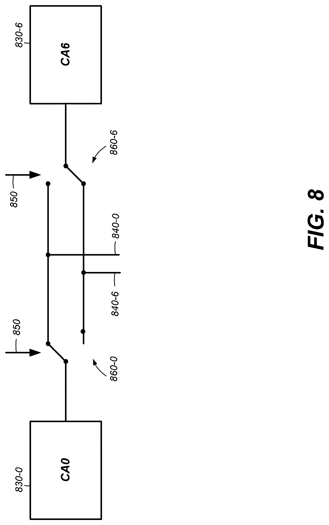 Patent US12100471 Figure 8 – Command and address interface regions, and associated devices and systems