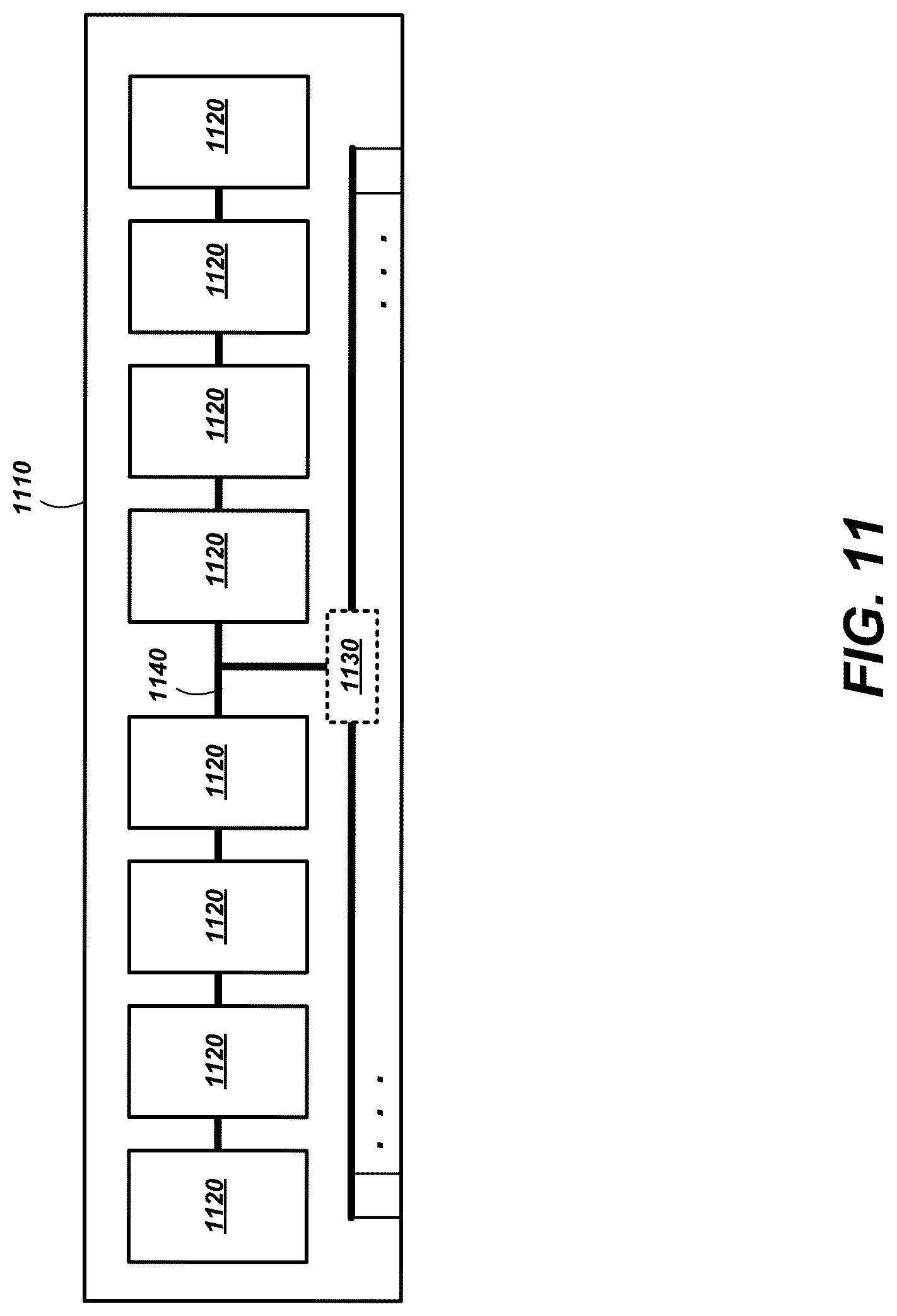 Patent US12100471 Figure 11 – Command and address interface regions, and associated devices and systems
