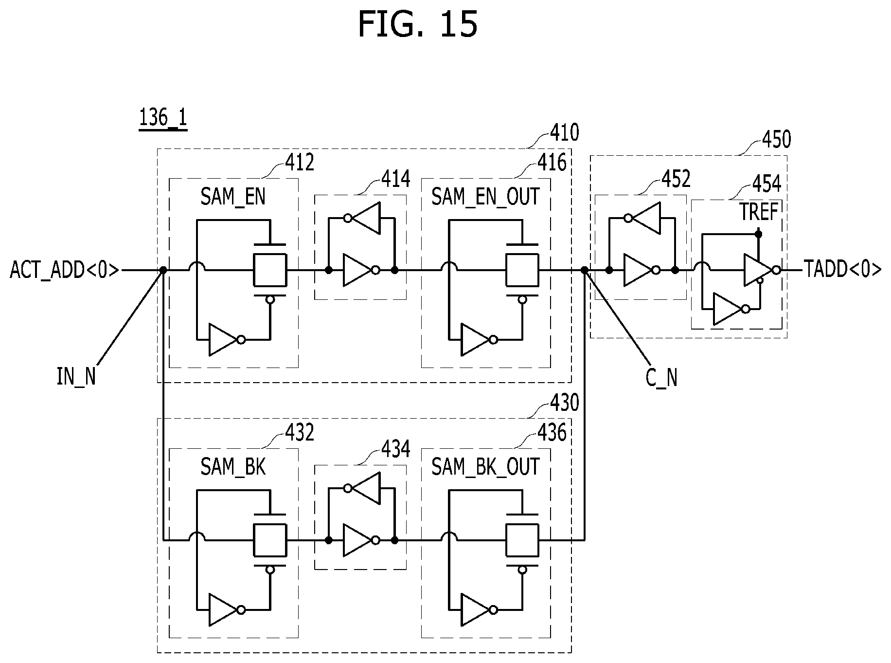 Patent US12100472 Figure 14 – Integrated circuit and memory device including sampling circuit