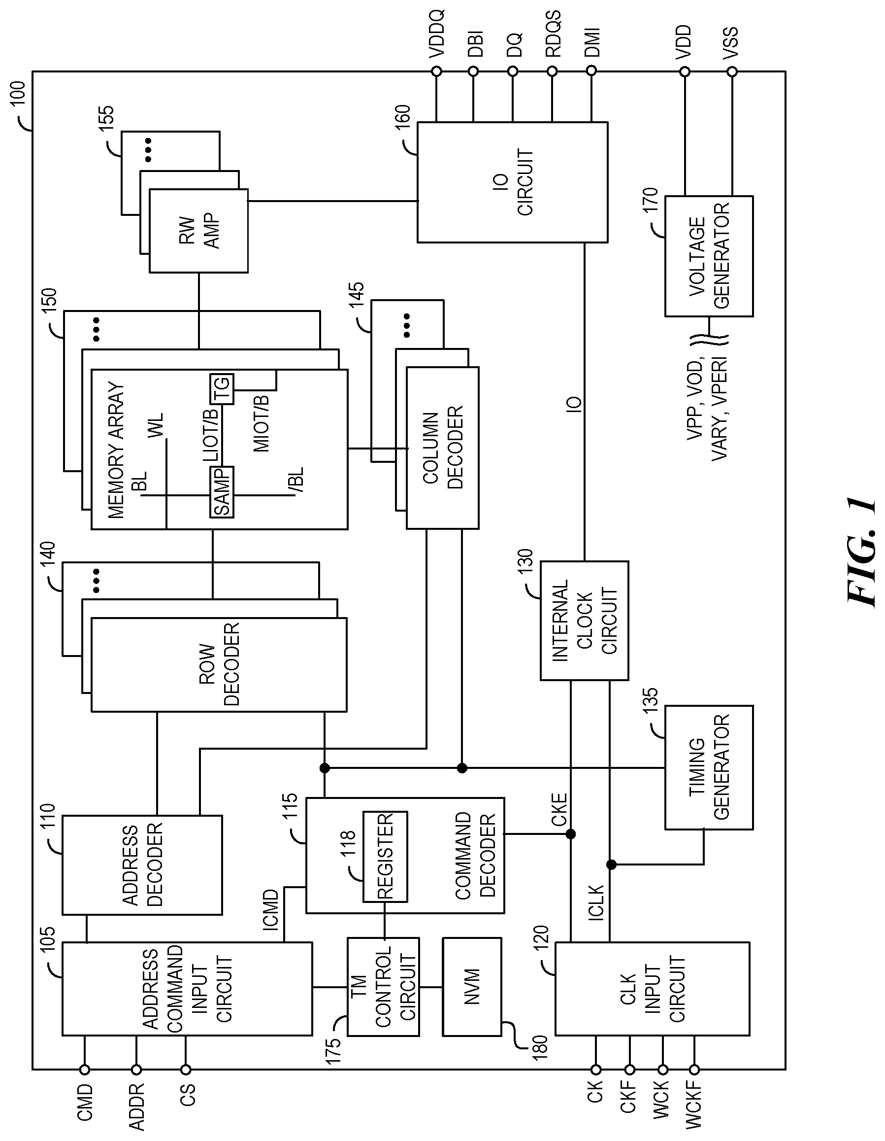 Patent US12100476 — Test mode security circuit — Figure 1