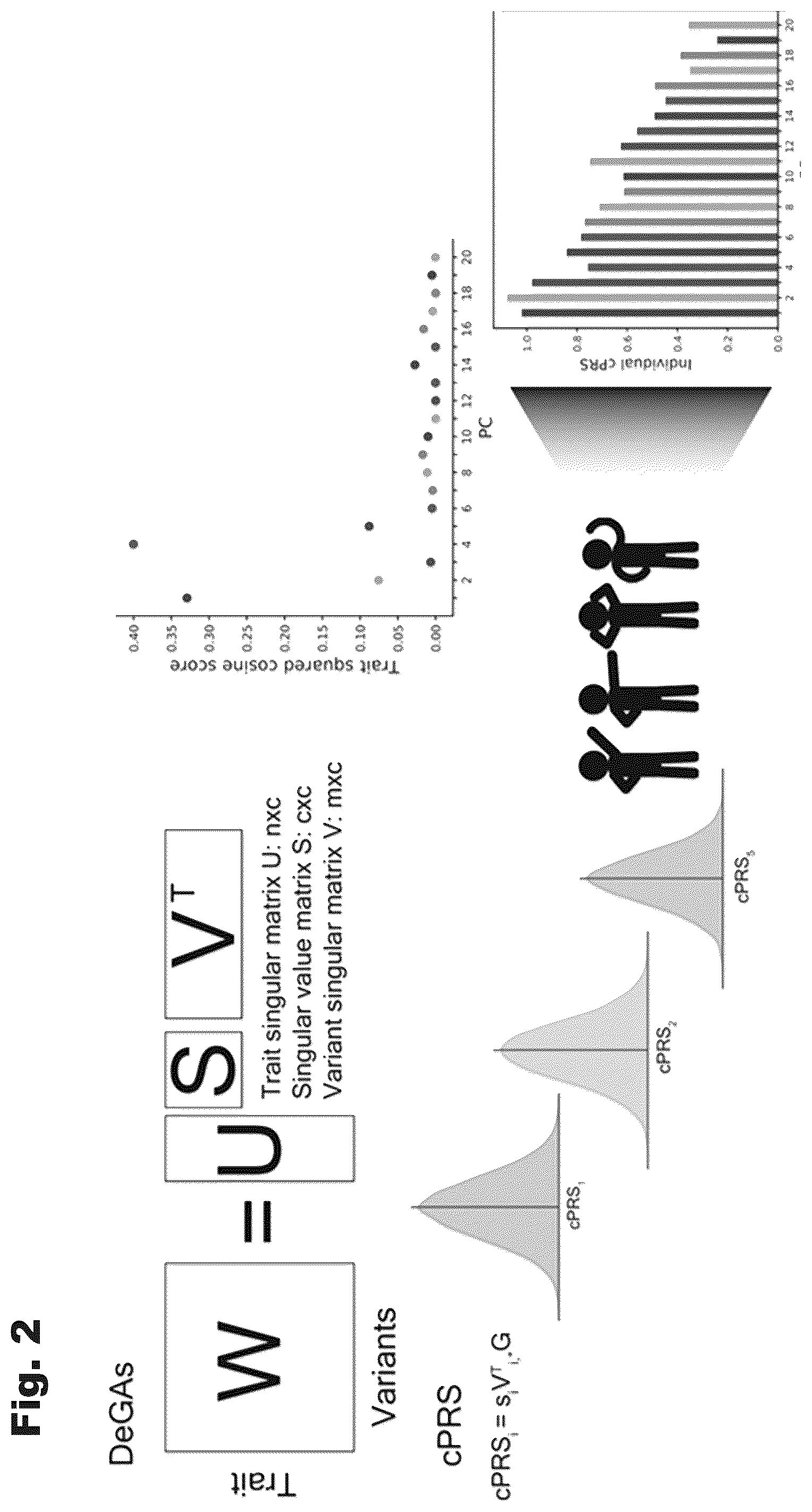 Patent US12100480 Figure 2 – Assessment of polygenic trait risk via trait components and applications thereof