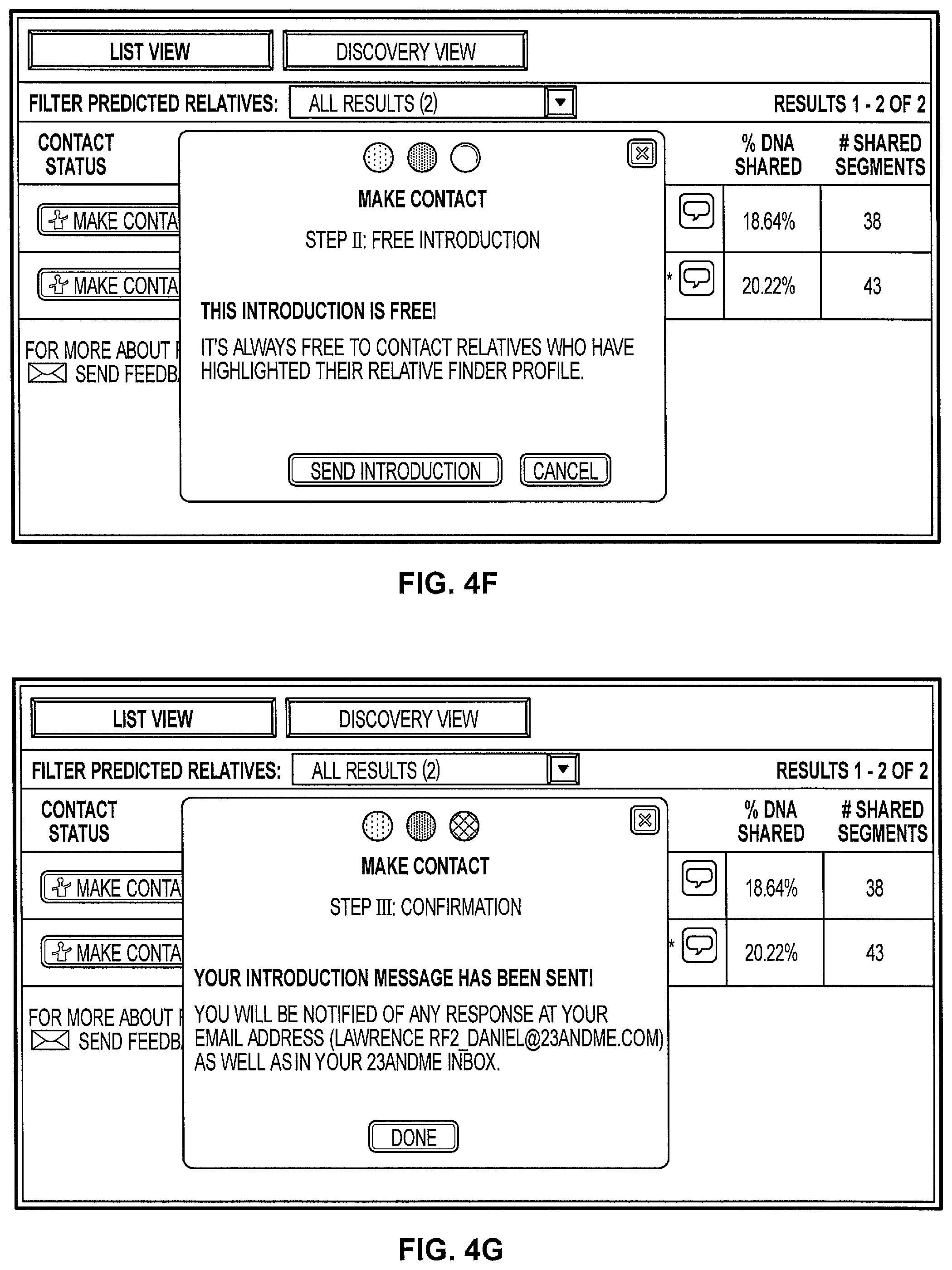 Patent US12100487 Figure 8 – Finding relatives in a database