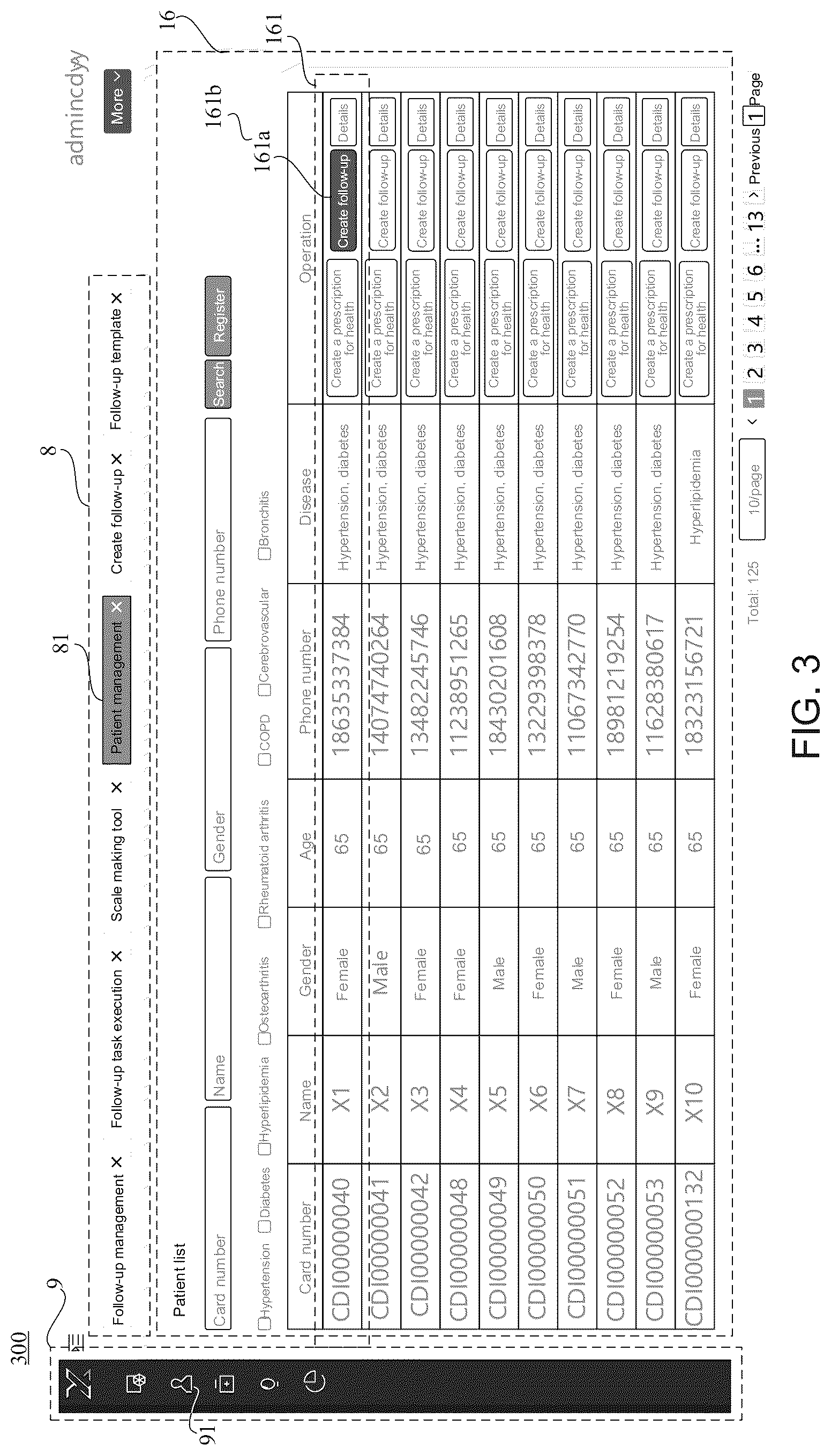 Patent US12100495 Figure 11 – Follow-up form management method applied to health management system