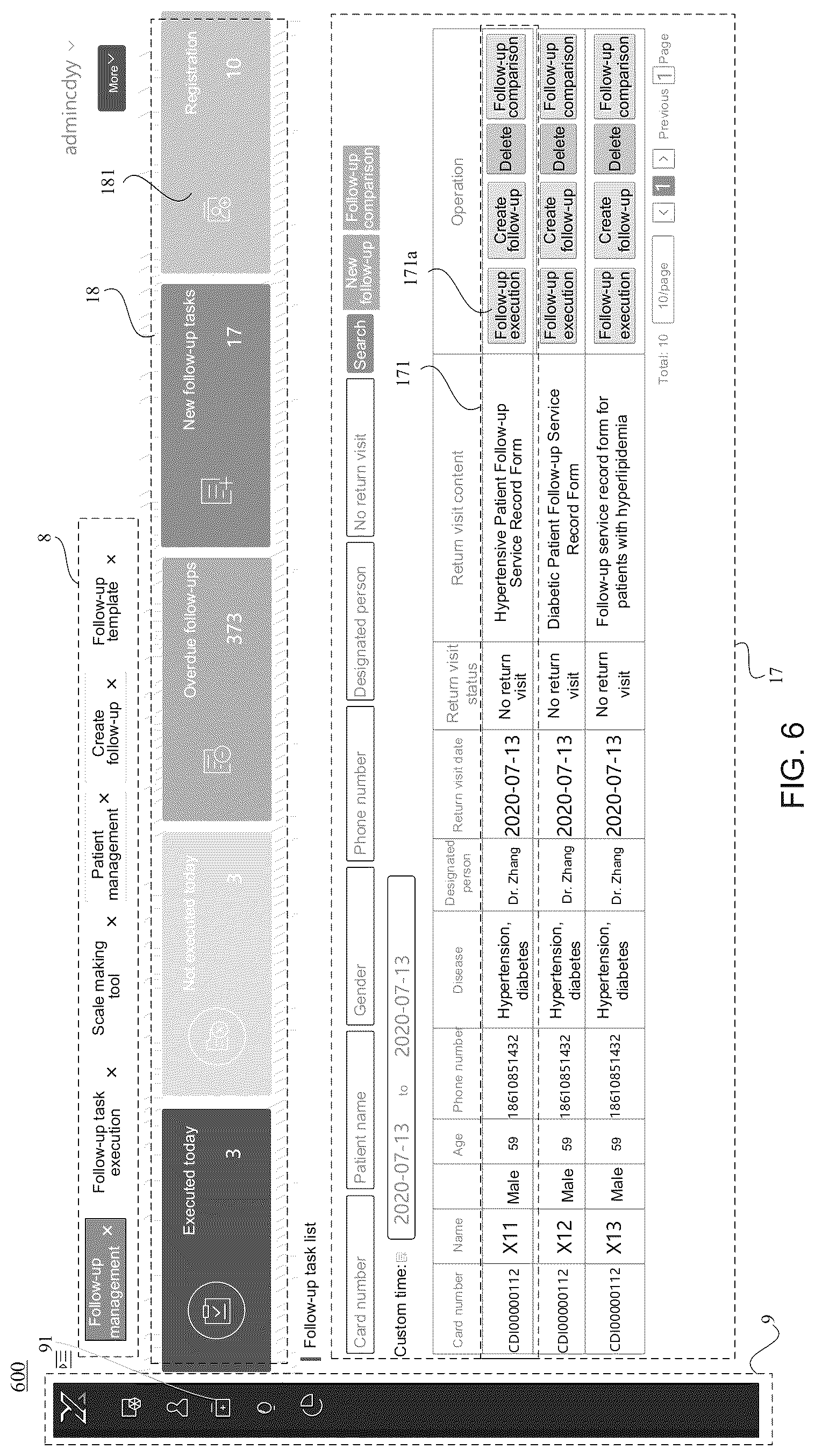 Patent US12100495 Figure 16 – Follow-up form management method applied to health management system