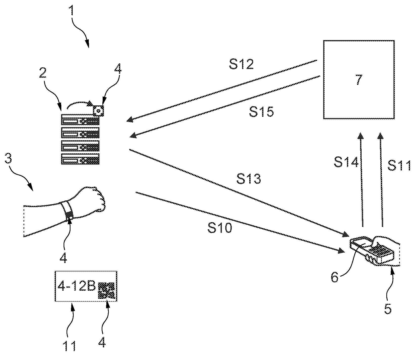 Patent US12100505 — Medical patient validation device — Figure 1