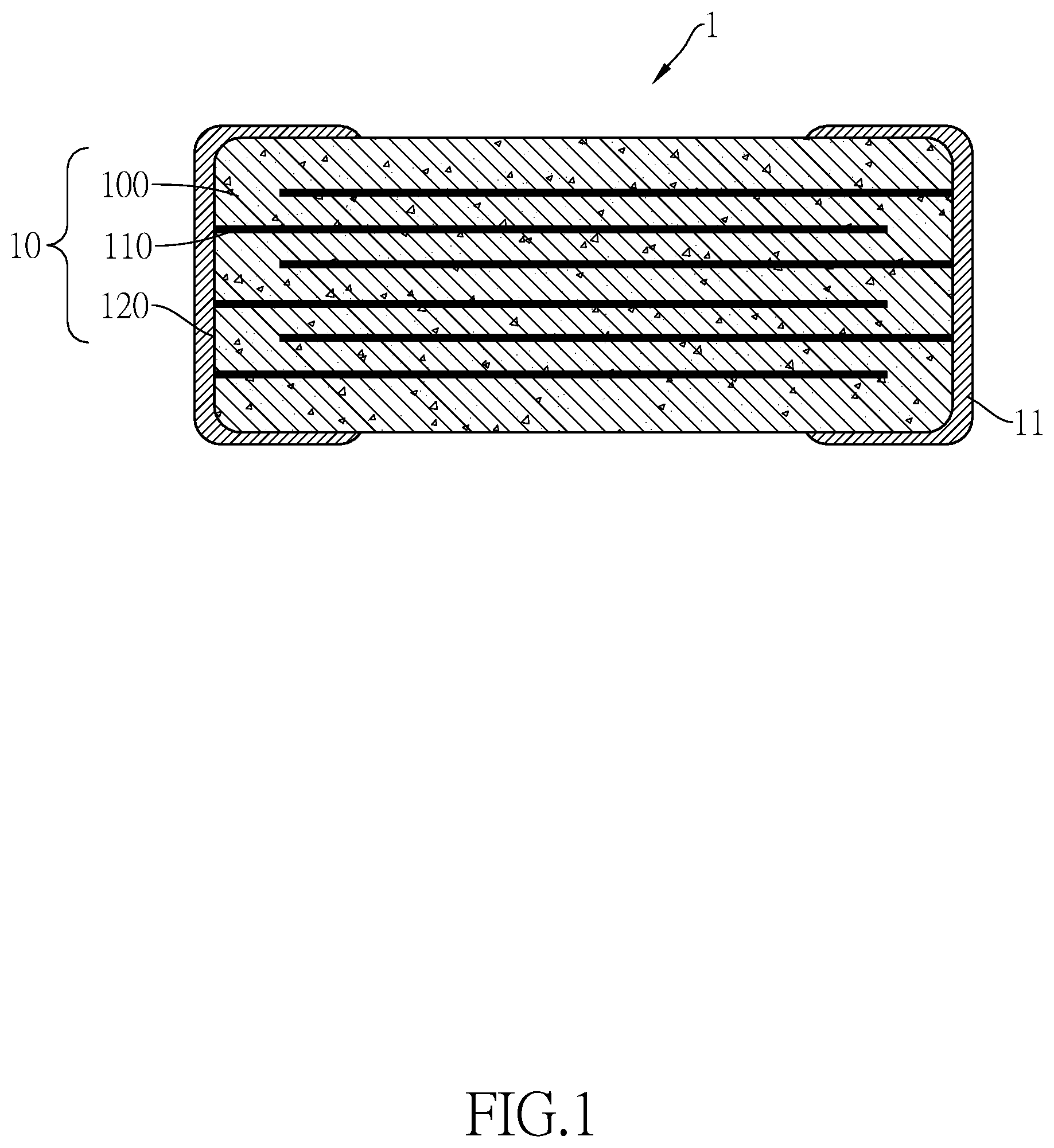 Patent US12100554 Figure 1 – Ceramic composition, ceramic sintered body, capacitor and method for manufacturing the same
