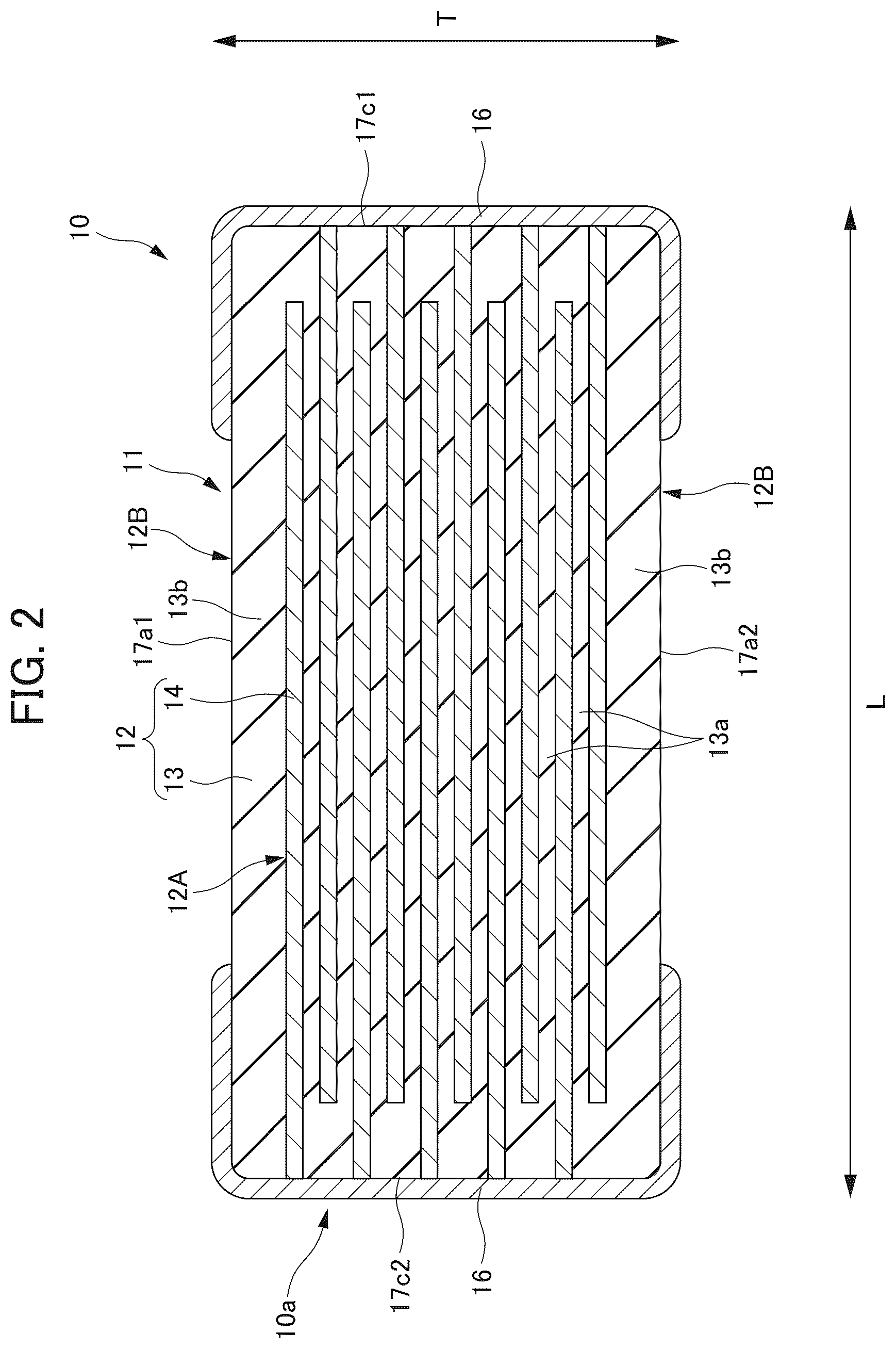 Patent US12100555 Figure 2 – Multilayer ceramic capacitor